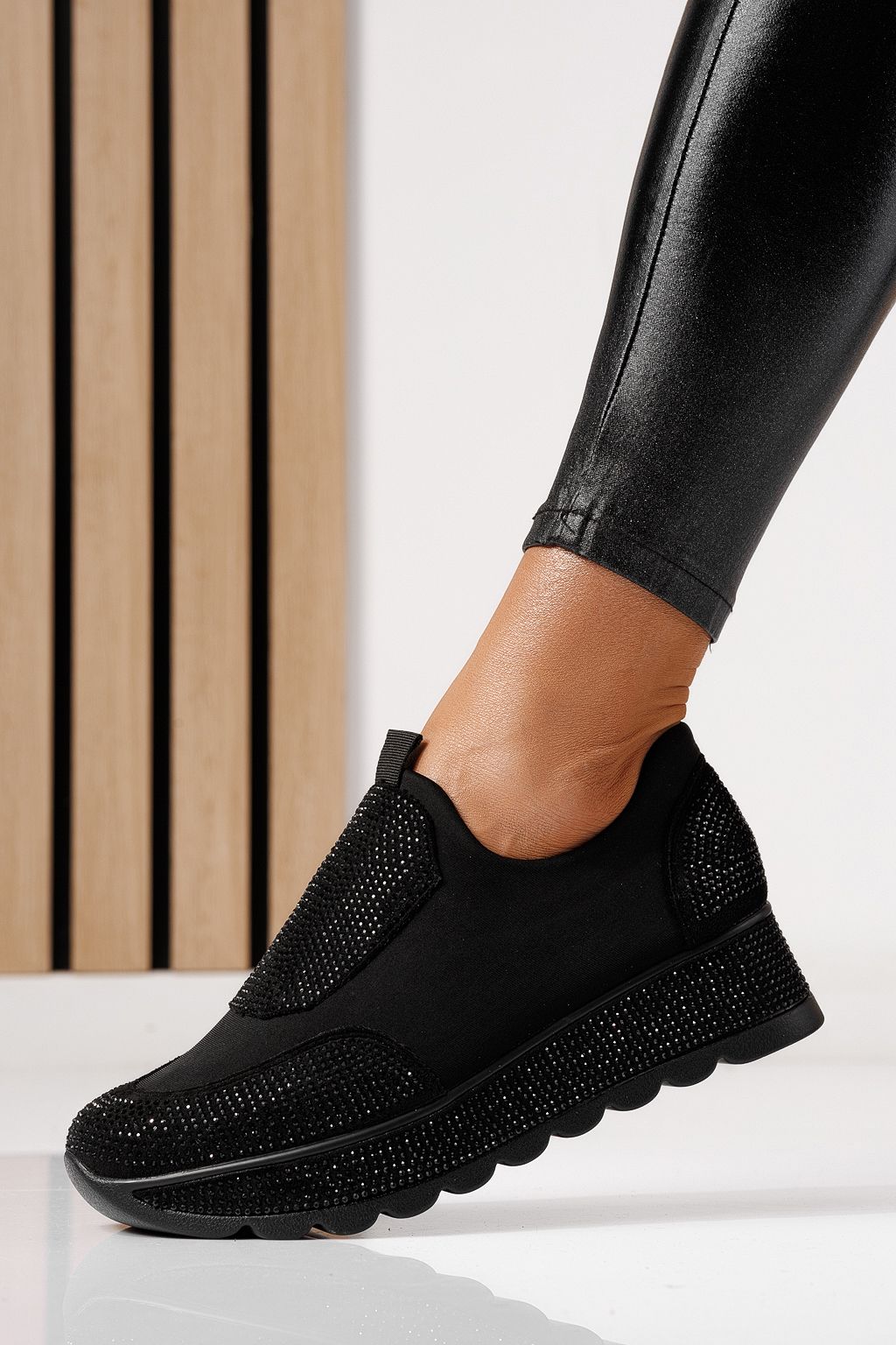 Adidasi dama negri din material textil  Iris #24209