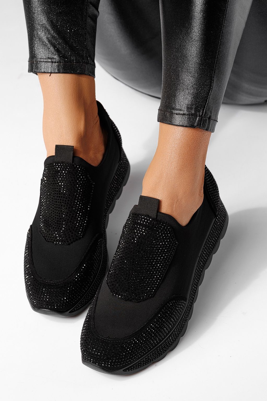 Adidasi dama negri din material textil  Iris #24209