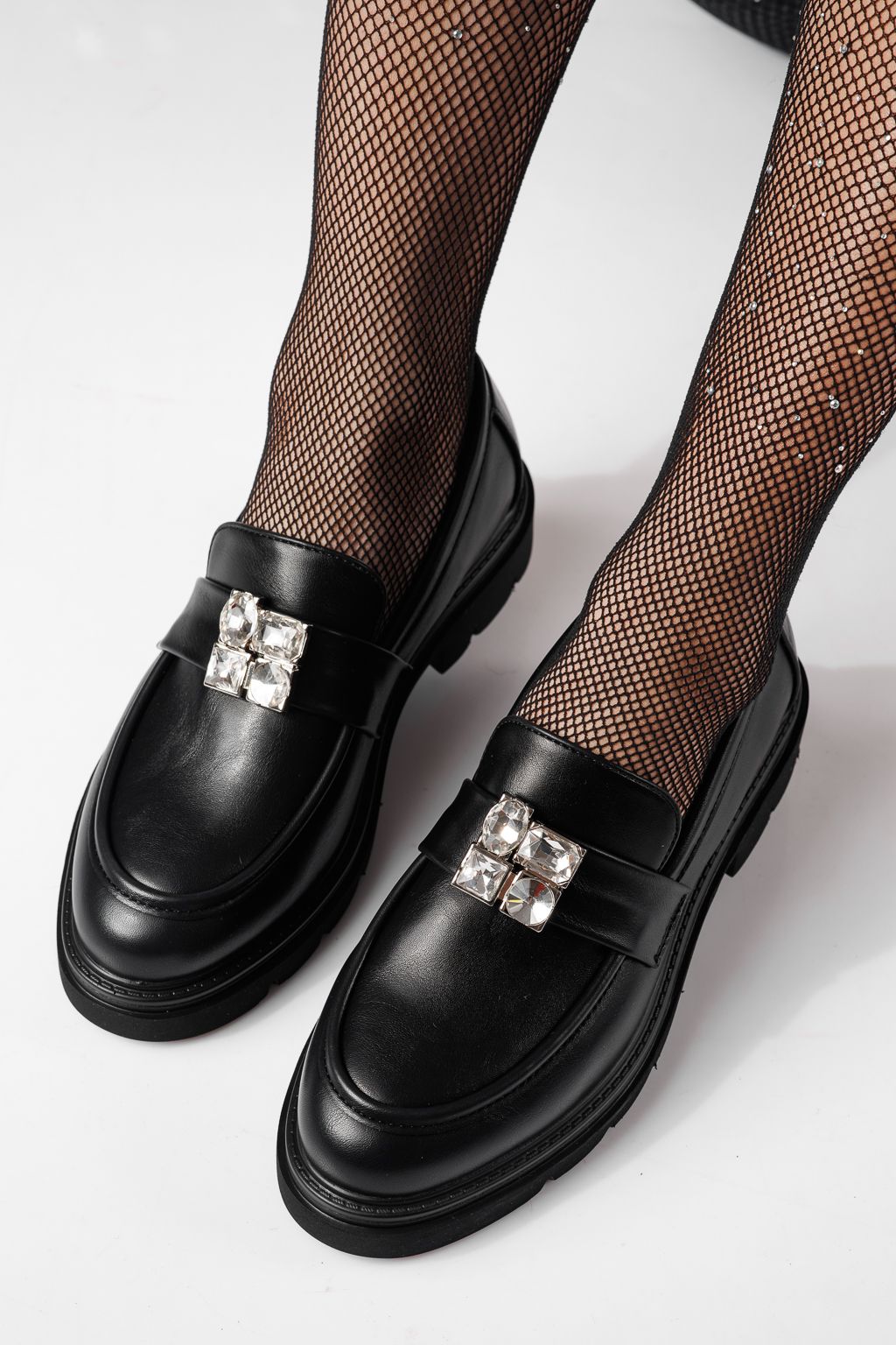 Pantofi casual dama negri din piele ecologica Zina #24281