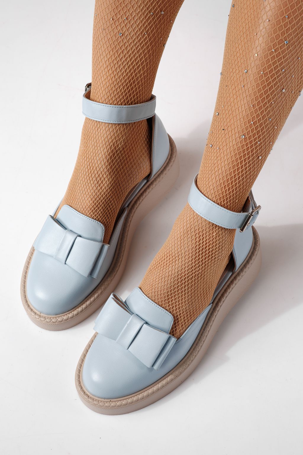 Pantofi casual dama albastri din piele ecologica Willy #24210