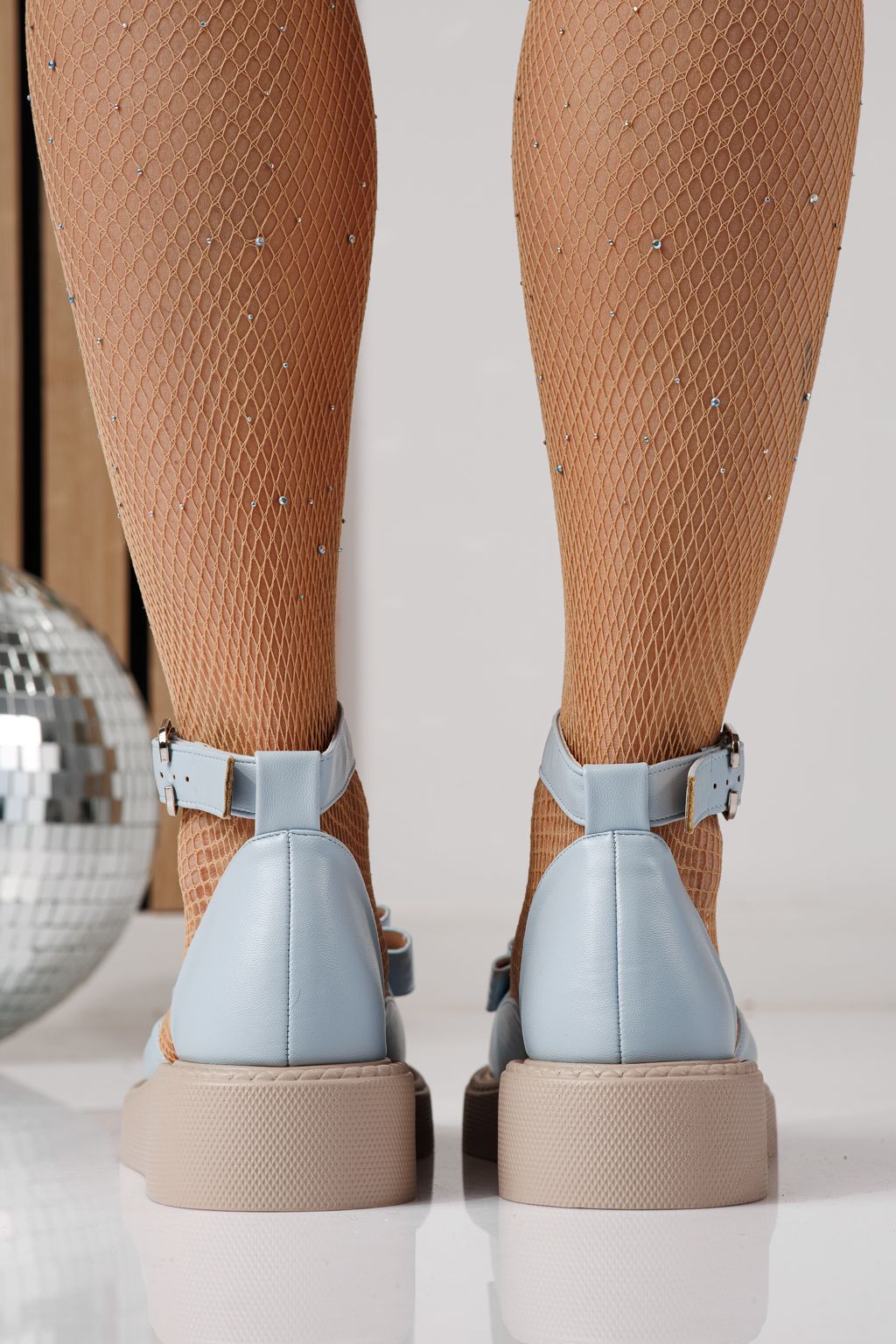 Pantofi casual dama albastri din piele ecologica Willy #24210