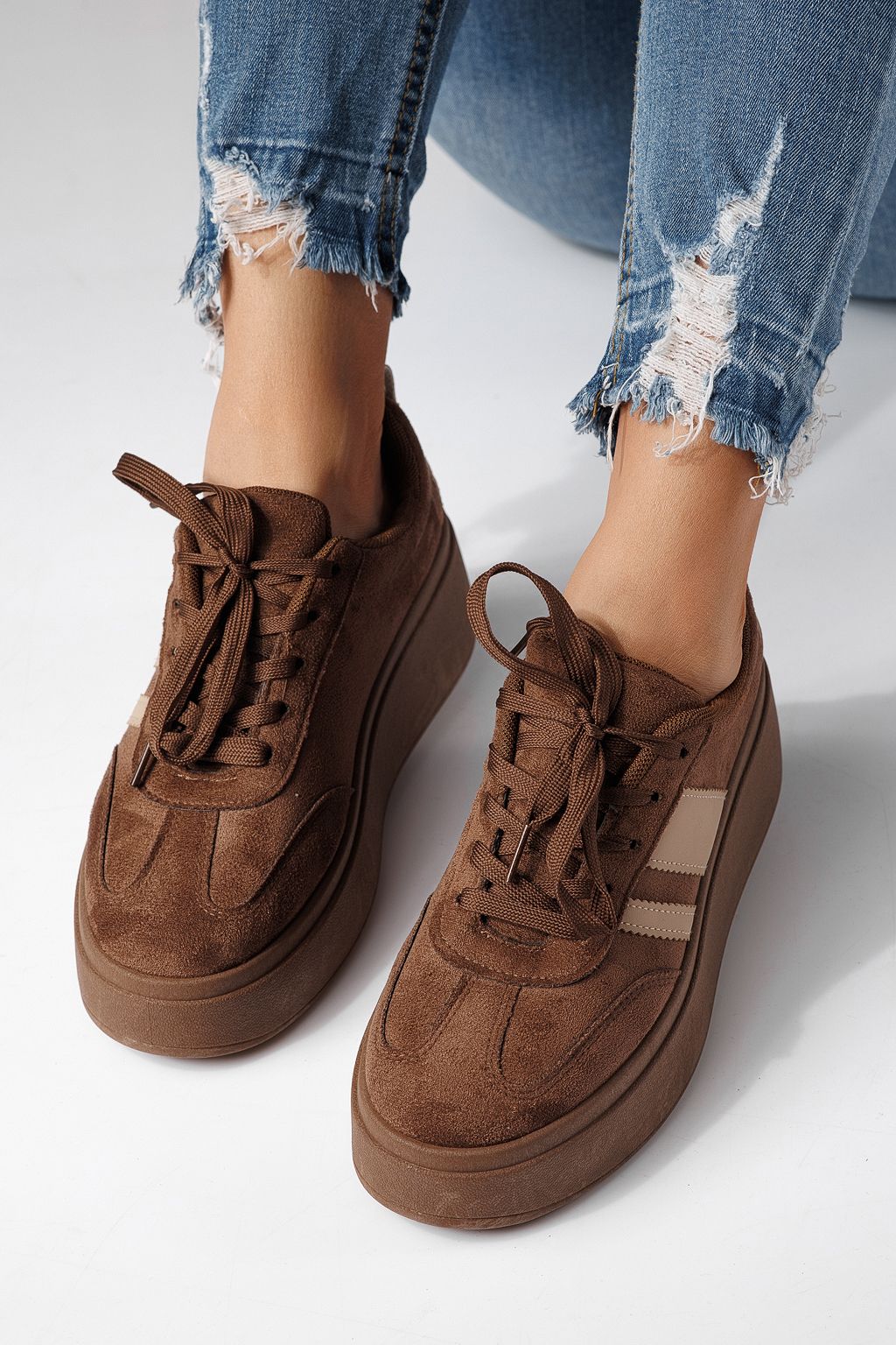 Adidasi dama maro din piele ecologica intoarsa Diana #24303