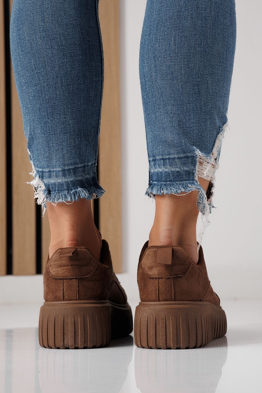 Adidasi dama maro din piele ecologica intoarsa Delia #24300