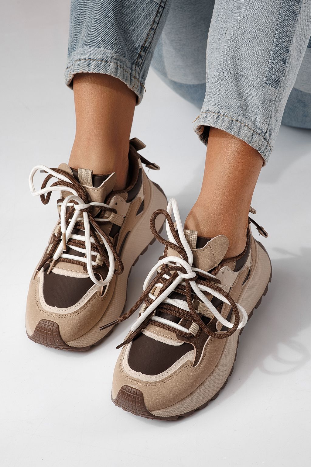 Adidasi dama khaki din piele ecologica Missy #24240