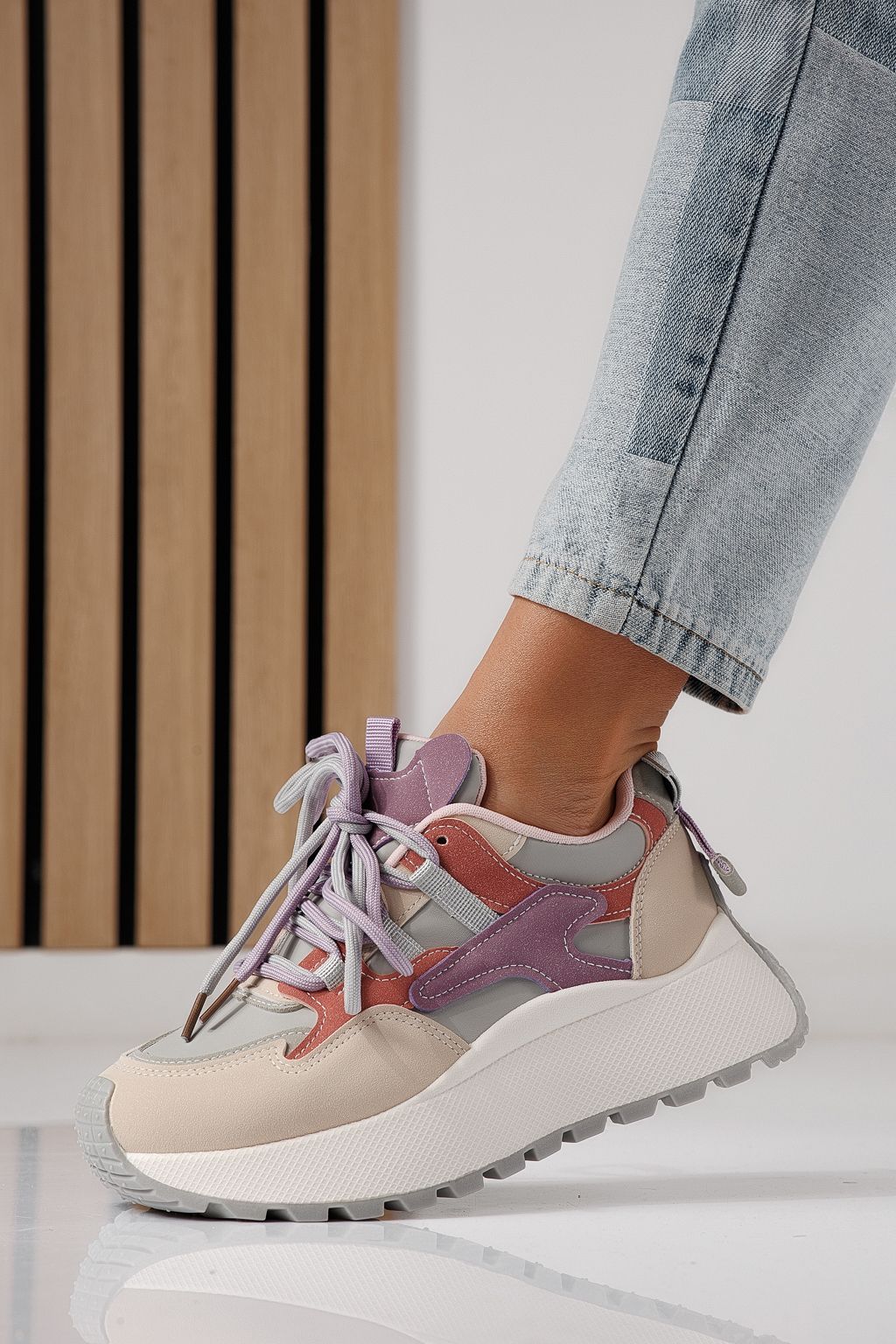 Adidasi dama mov din piele ecologica Missy #24239