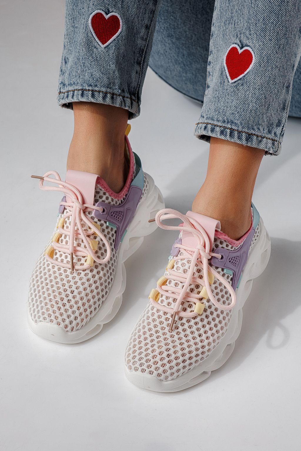 Adidasi dama multicolor din material textil Florentina #24312