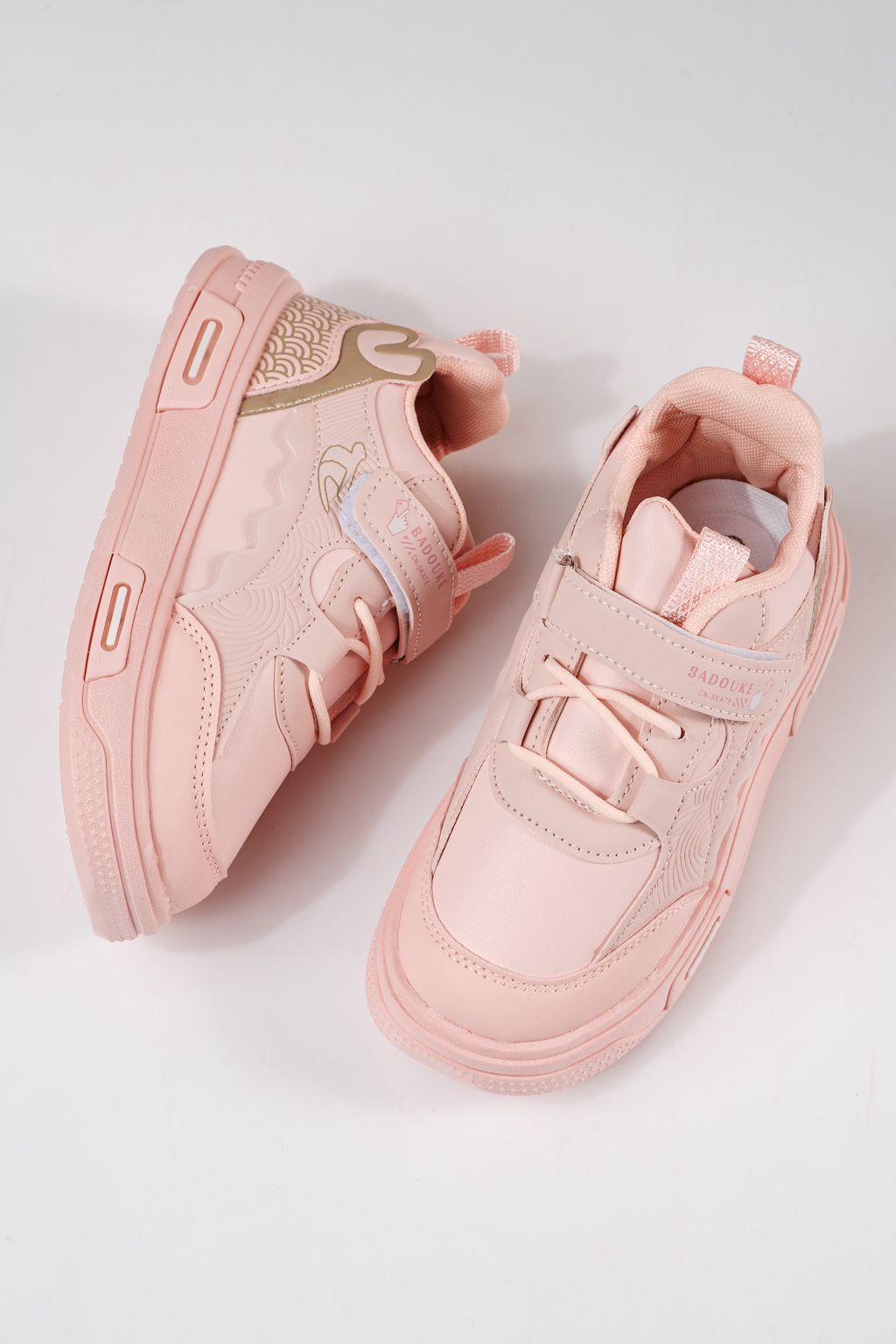 Adidasi copii roz din piele ecologica Iris #24346