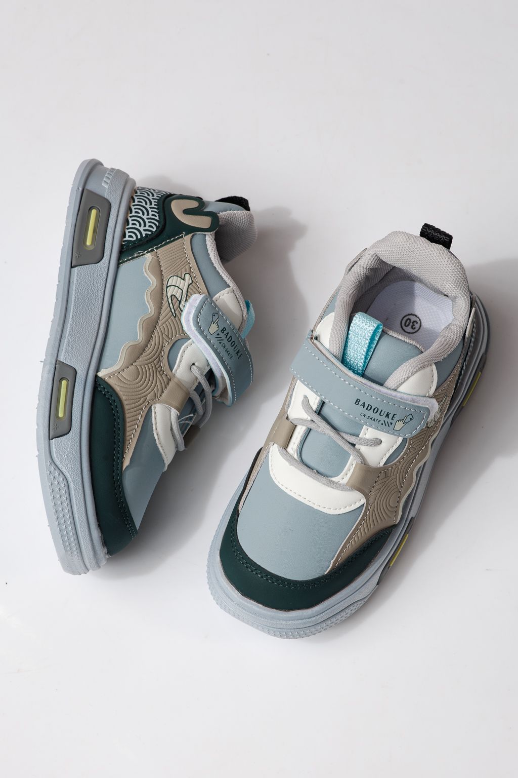 Adidasi copii negri din piele ecologica Iris #24345