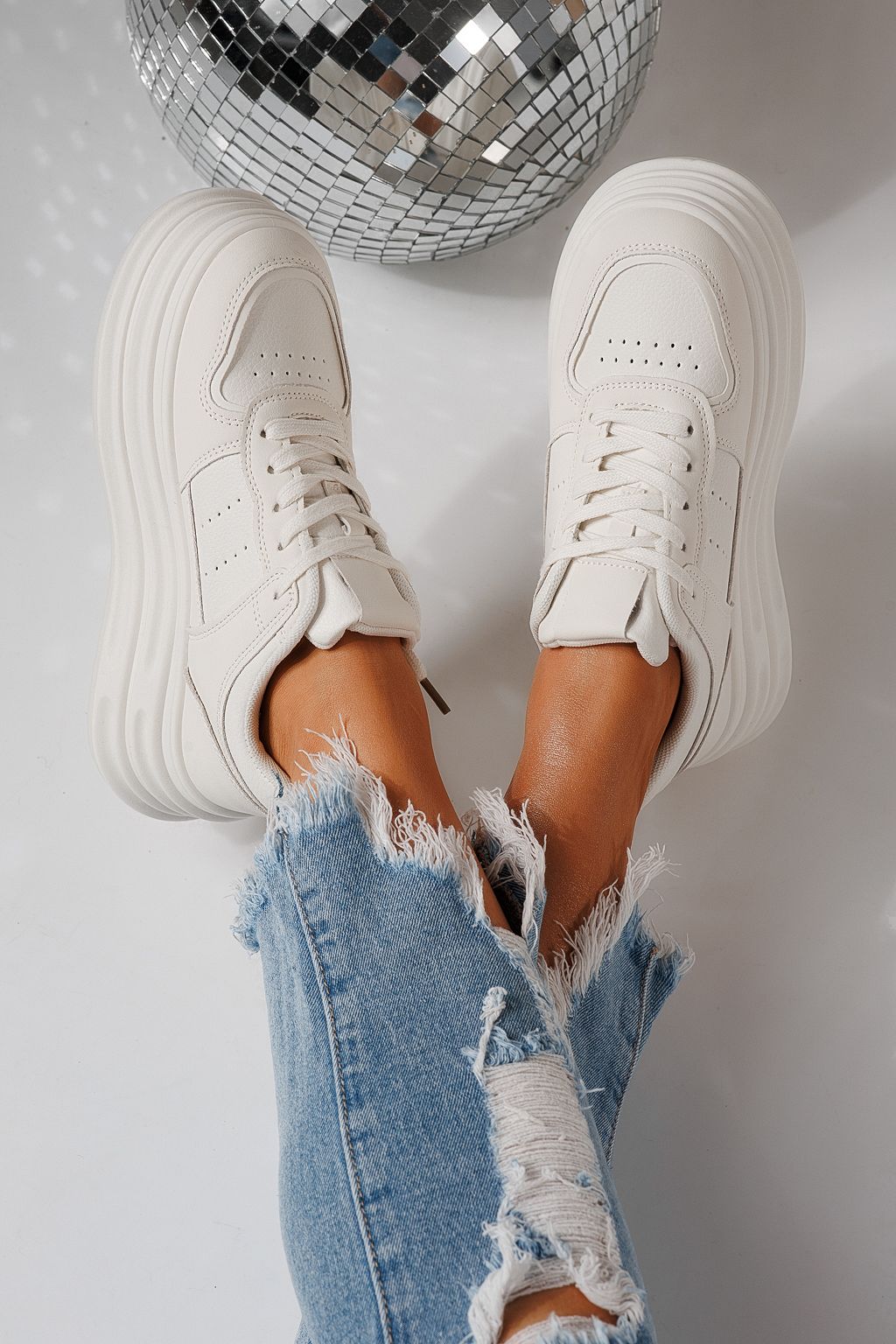 Adidasi dama bej din piele ecologica Adelina #24284