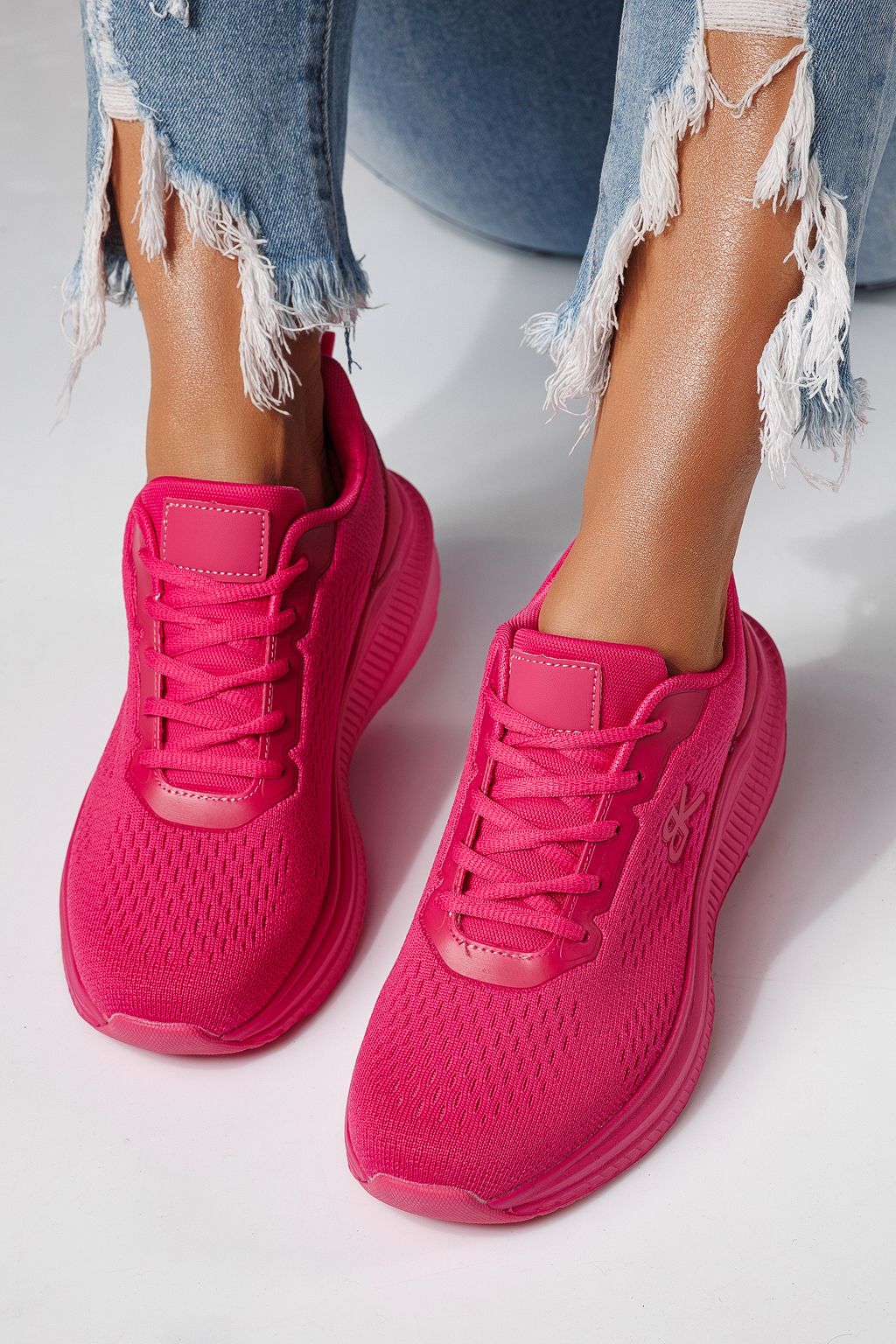 Adidasi dama roz din material textil Anaiss #24388