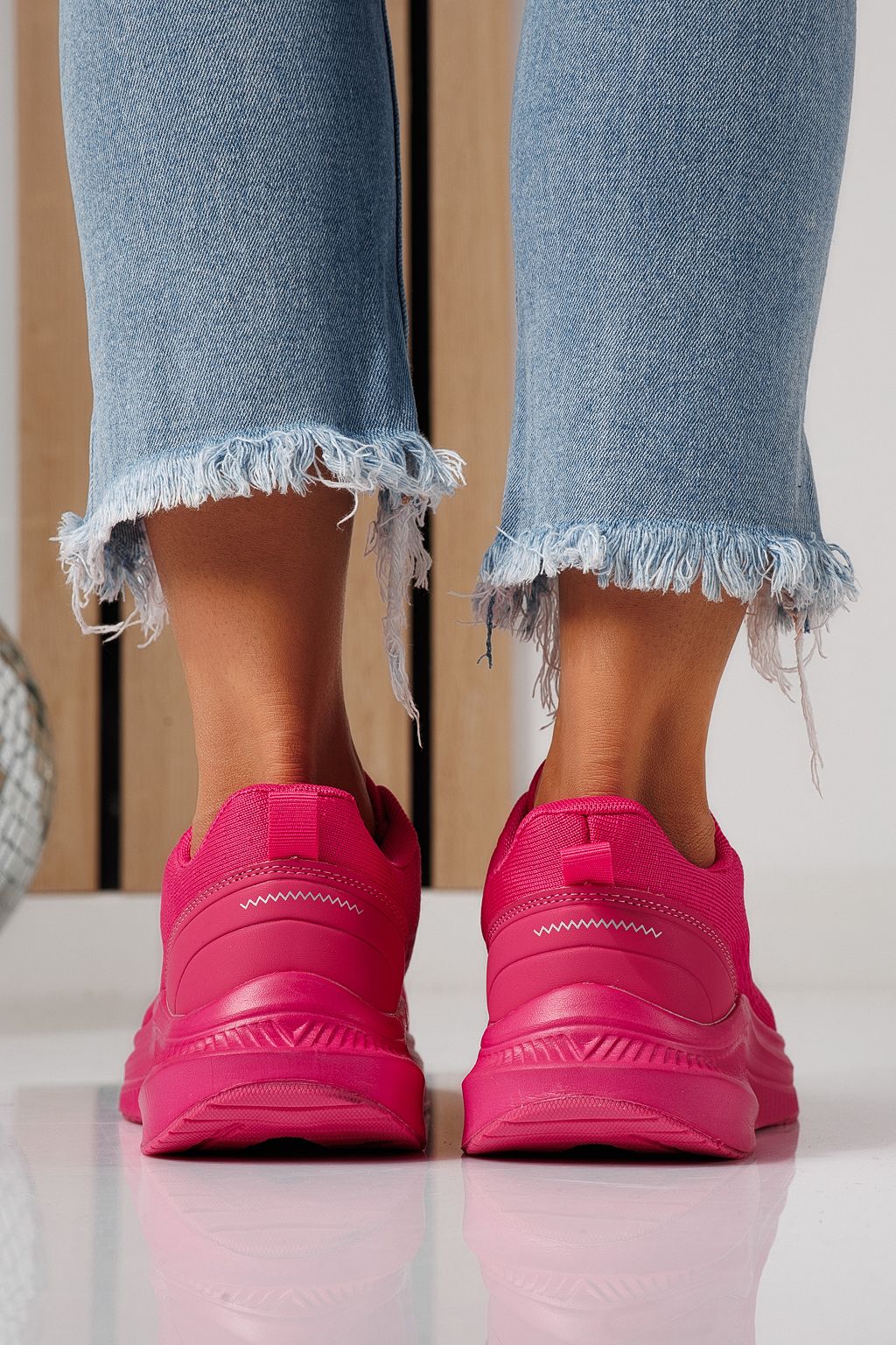 Adidasi dama roz din material textil Anaiss #24388