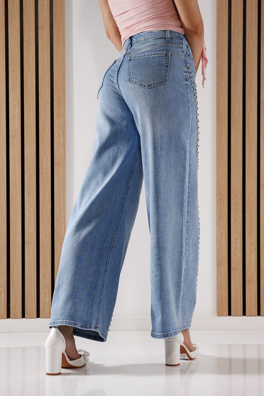 Blugi Wide Leg Dama Kate Albastri #A1351