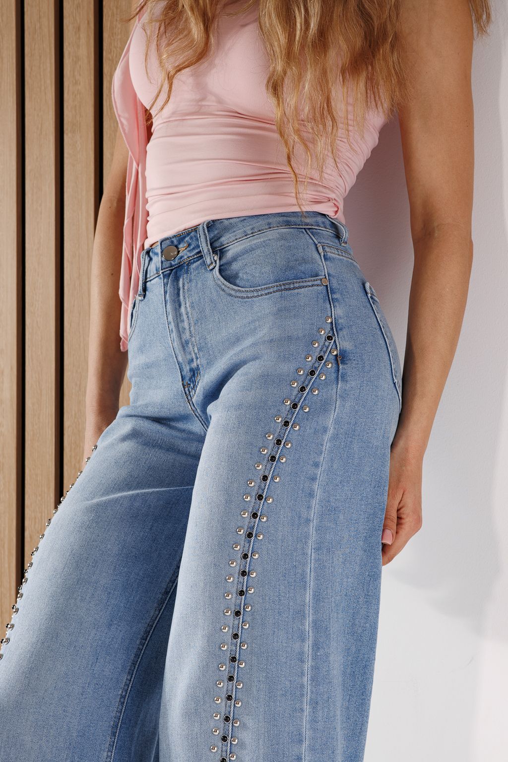 Blugi Wide Leg Dama Kate Albastri #A1351