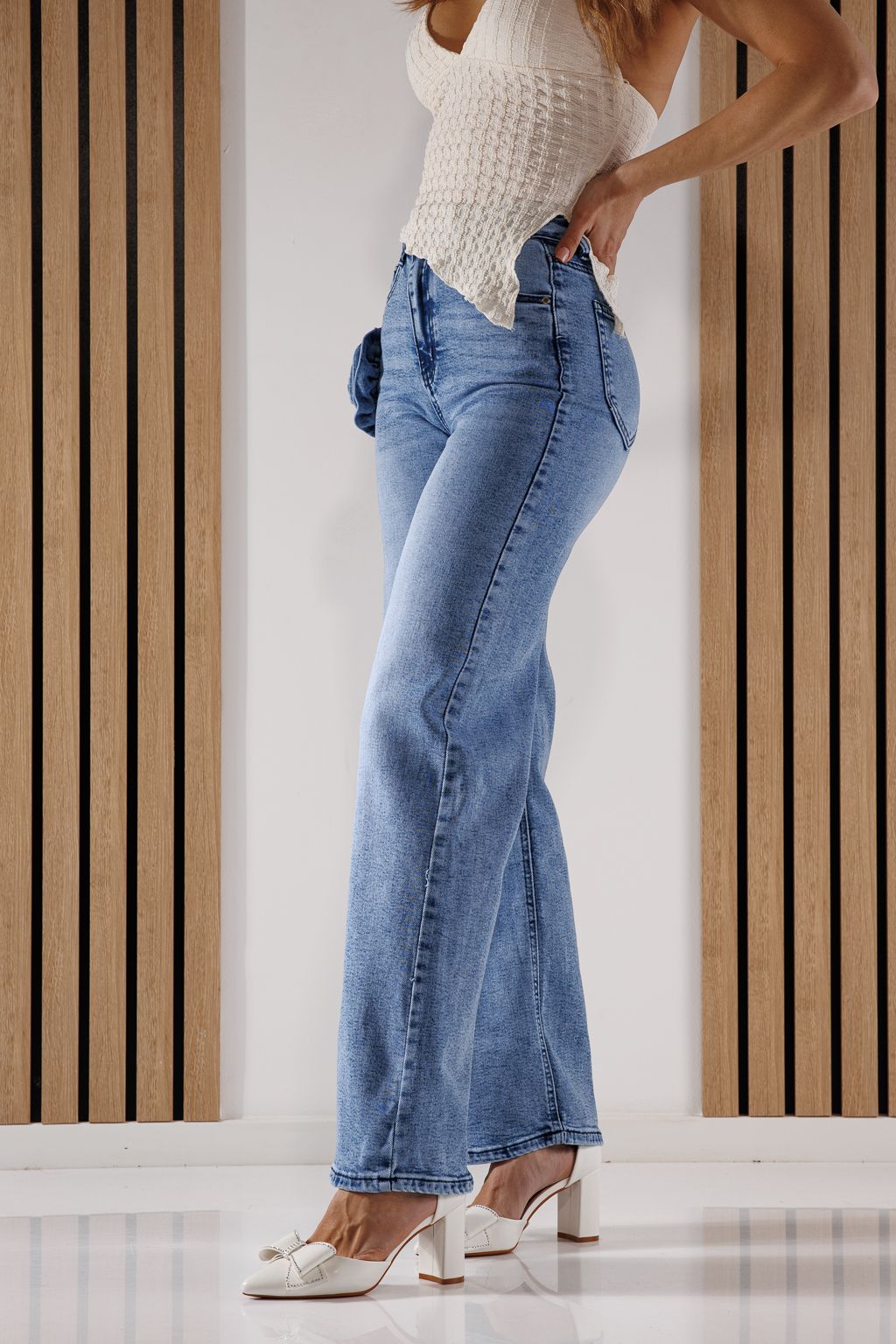 Blugi Evazati Dama Brigitta Albastri #A1346