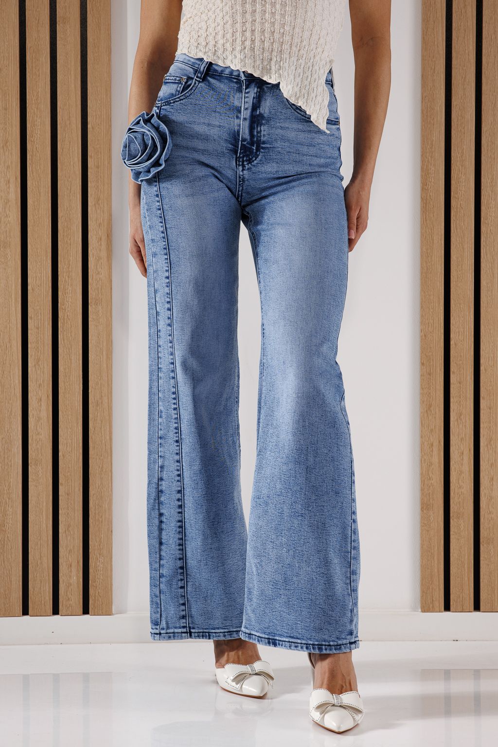 Blugi Evazati Dama Brigitta Albastri #A1346