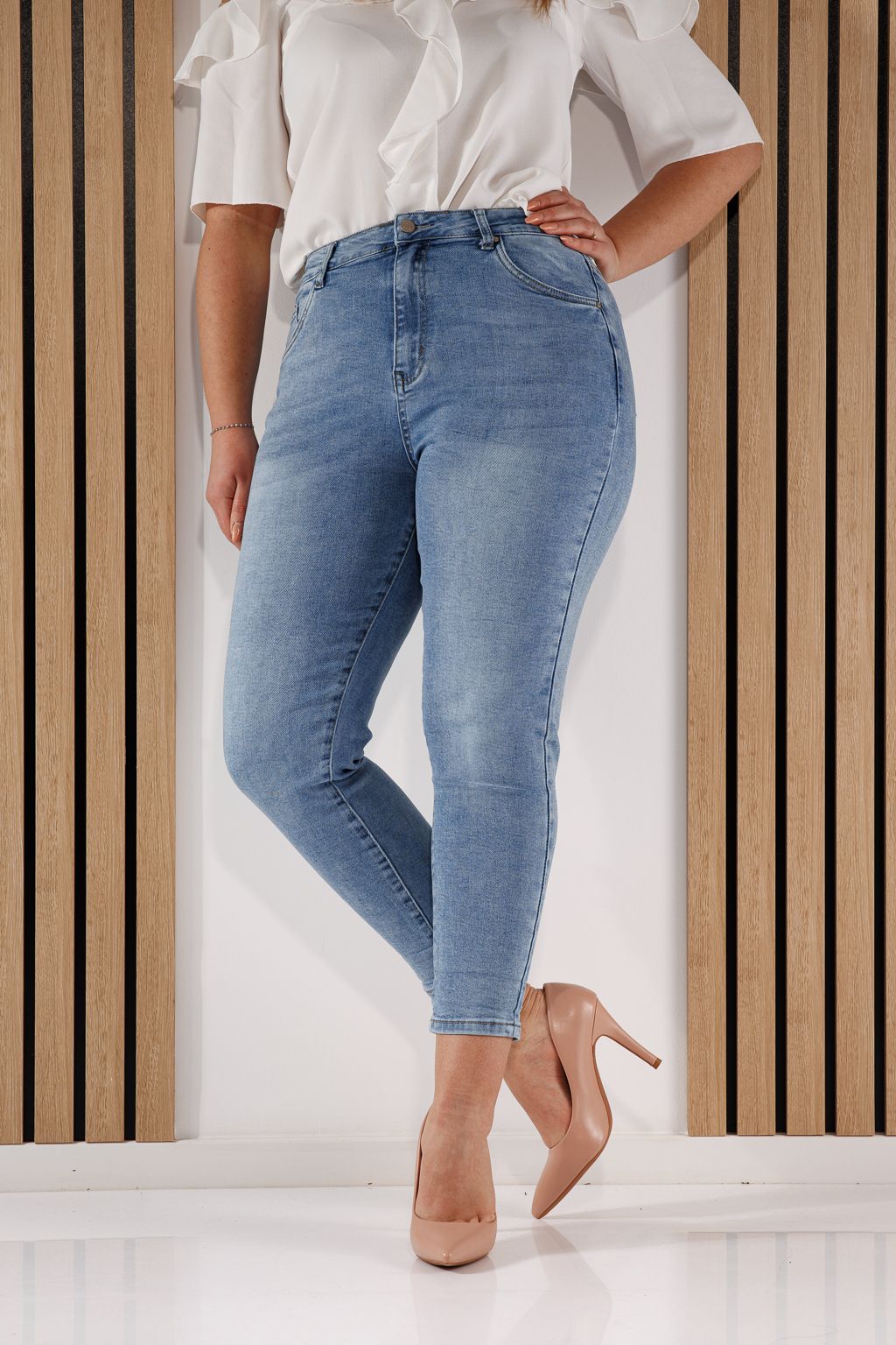 Blugi Baggy Fit  Dama Diana Albastri #A1356