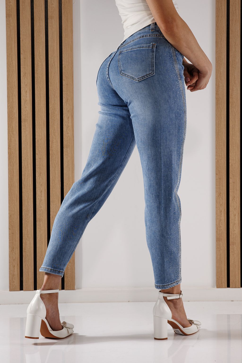 Blugi Baggy Fit Dama Tina Albastri #A1365