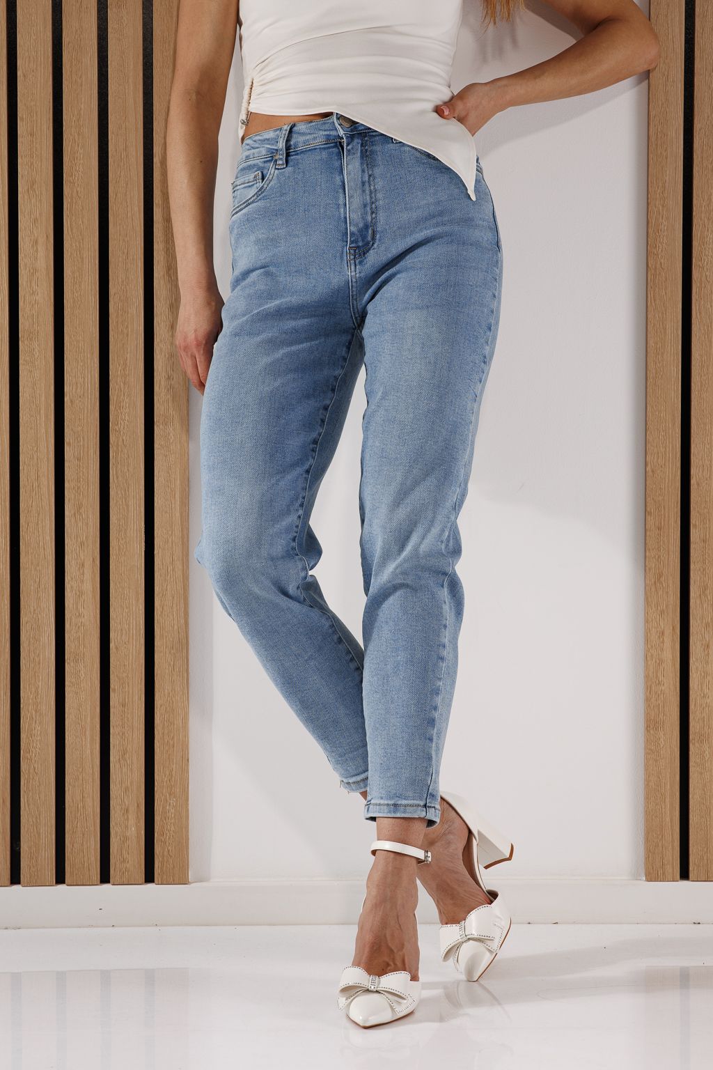 Blugi Baggy Fit Dama Aylin Albastri #A1360