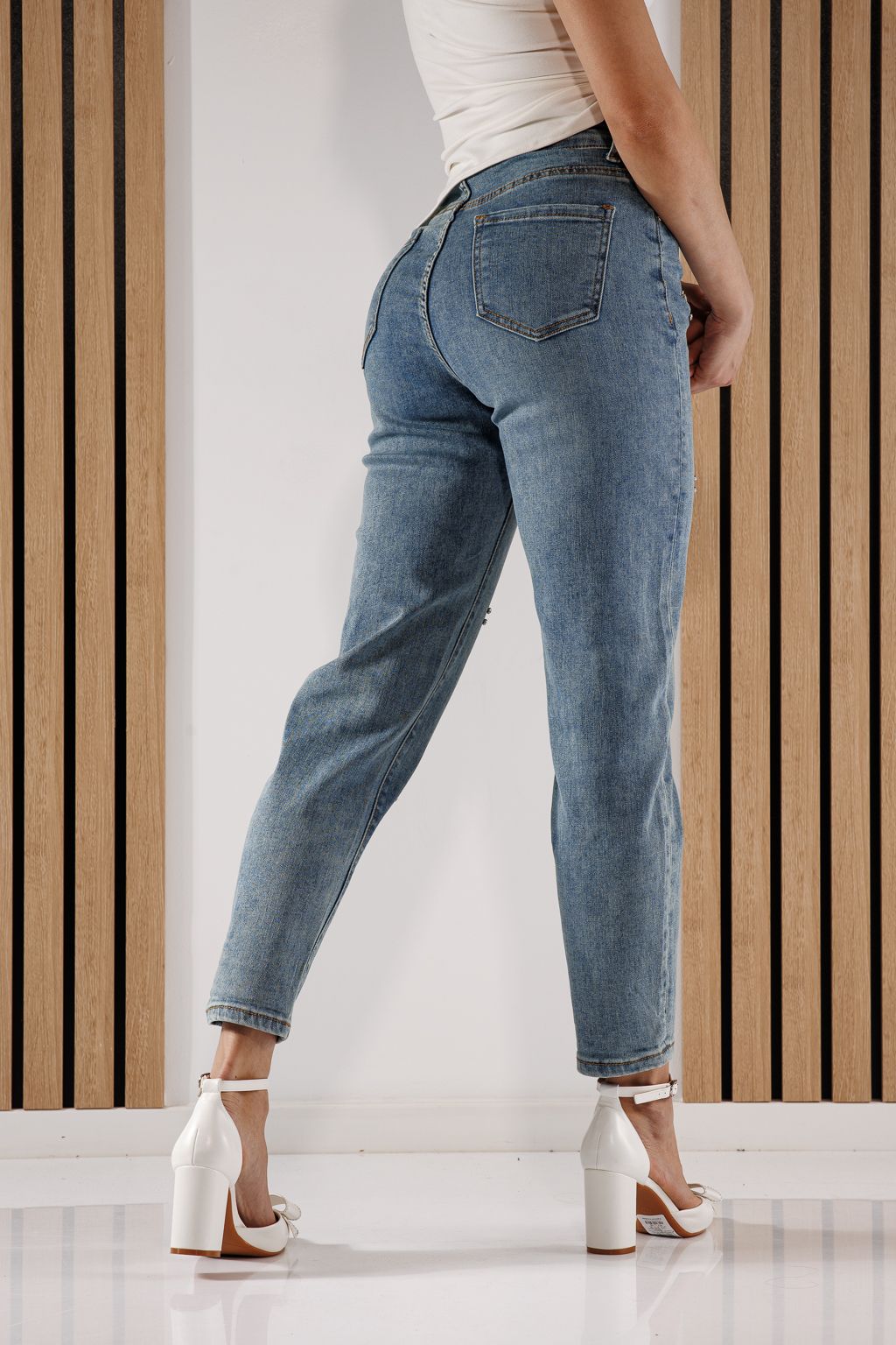 Blugi Baggy Fit Dama Azaleea Albastri #A1358