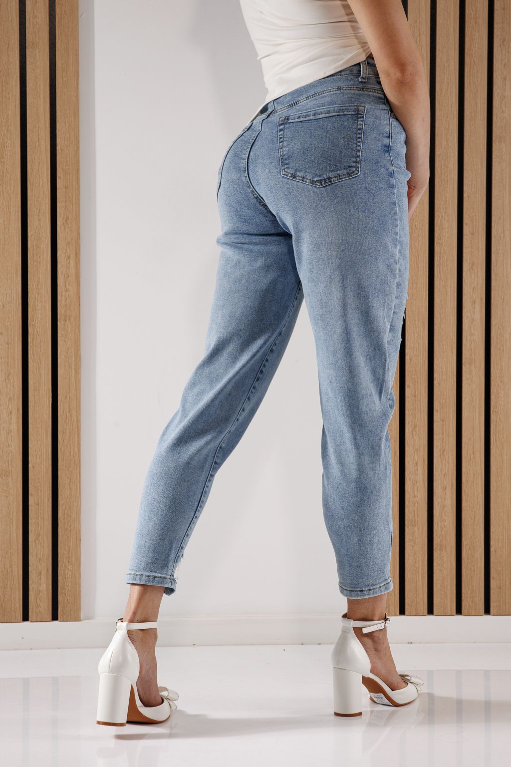 Blugi Baggy Fit Dama Allana Albastri #A1366