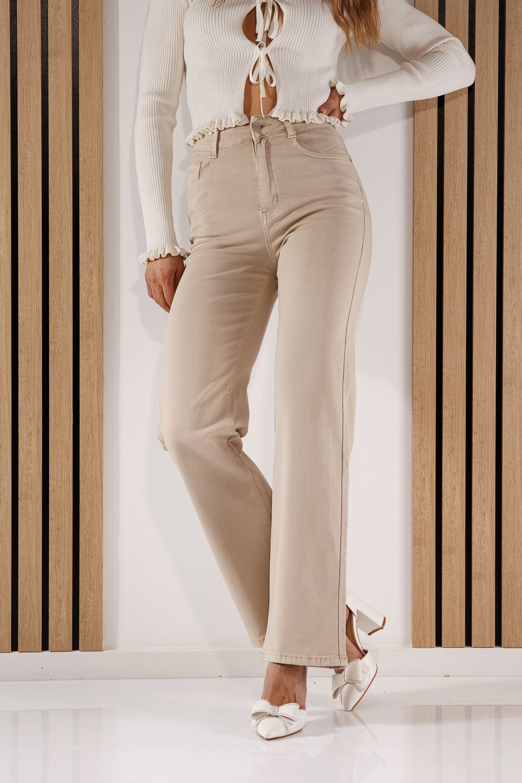 Blugi Evazati Dama Ada Bej #A612