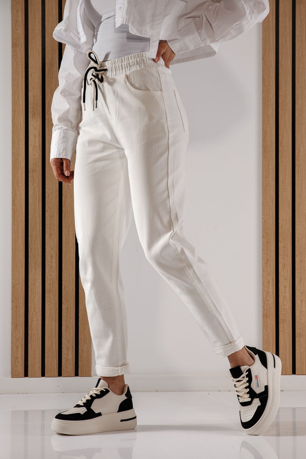 Blugi MomFit Dama Zoe Crem #A610