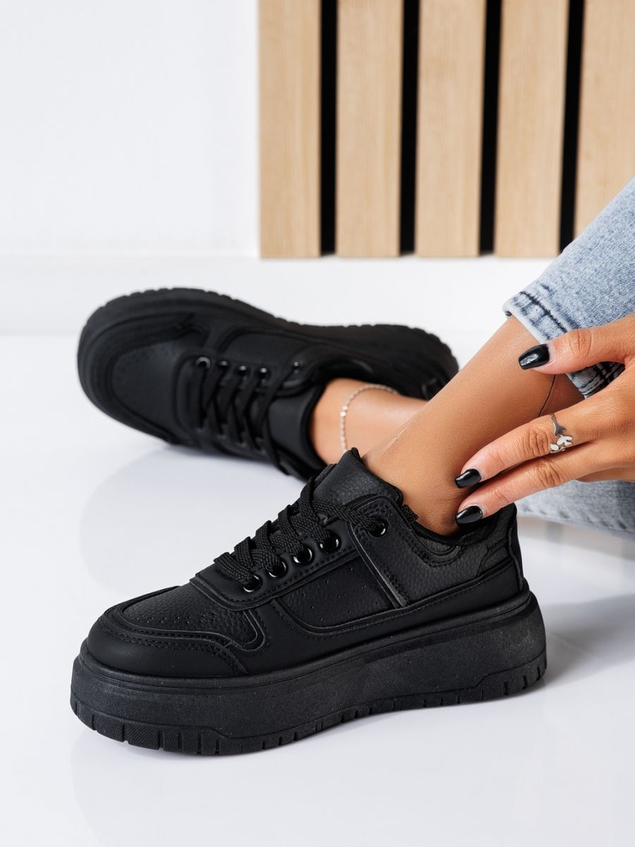 Adidasi dama negri din piele ecologica Mavis #24467