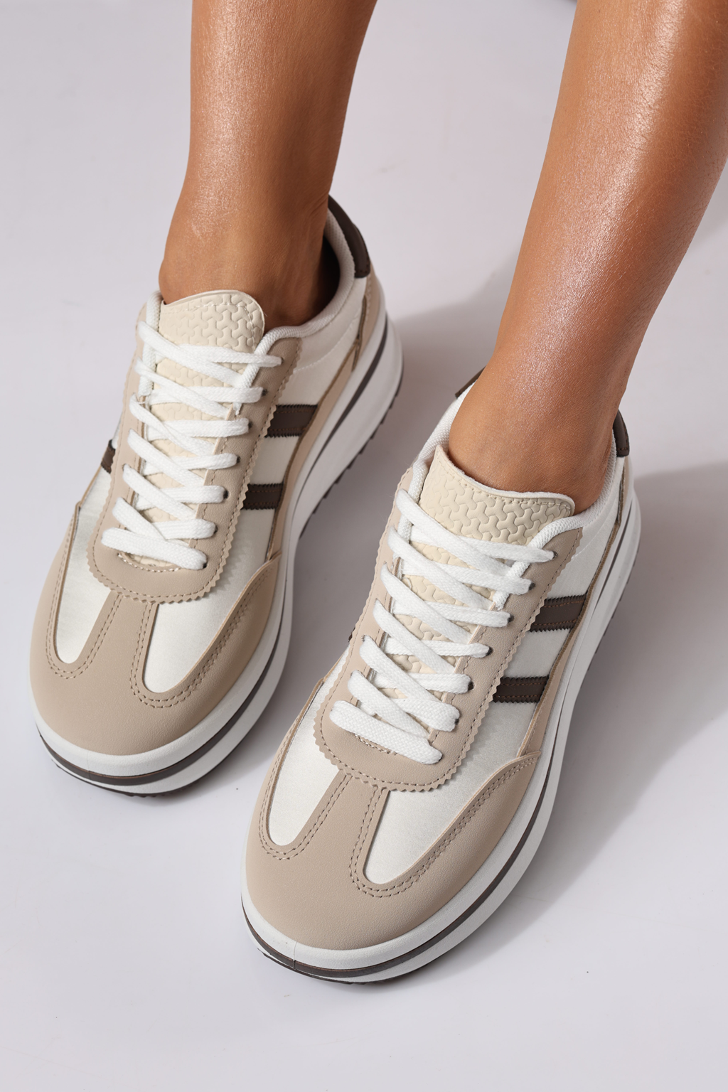 Adidasi dama bej din piele ecologica Diana2 #24475