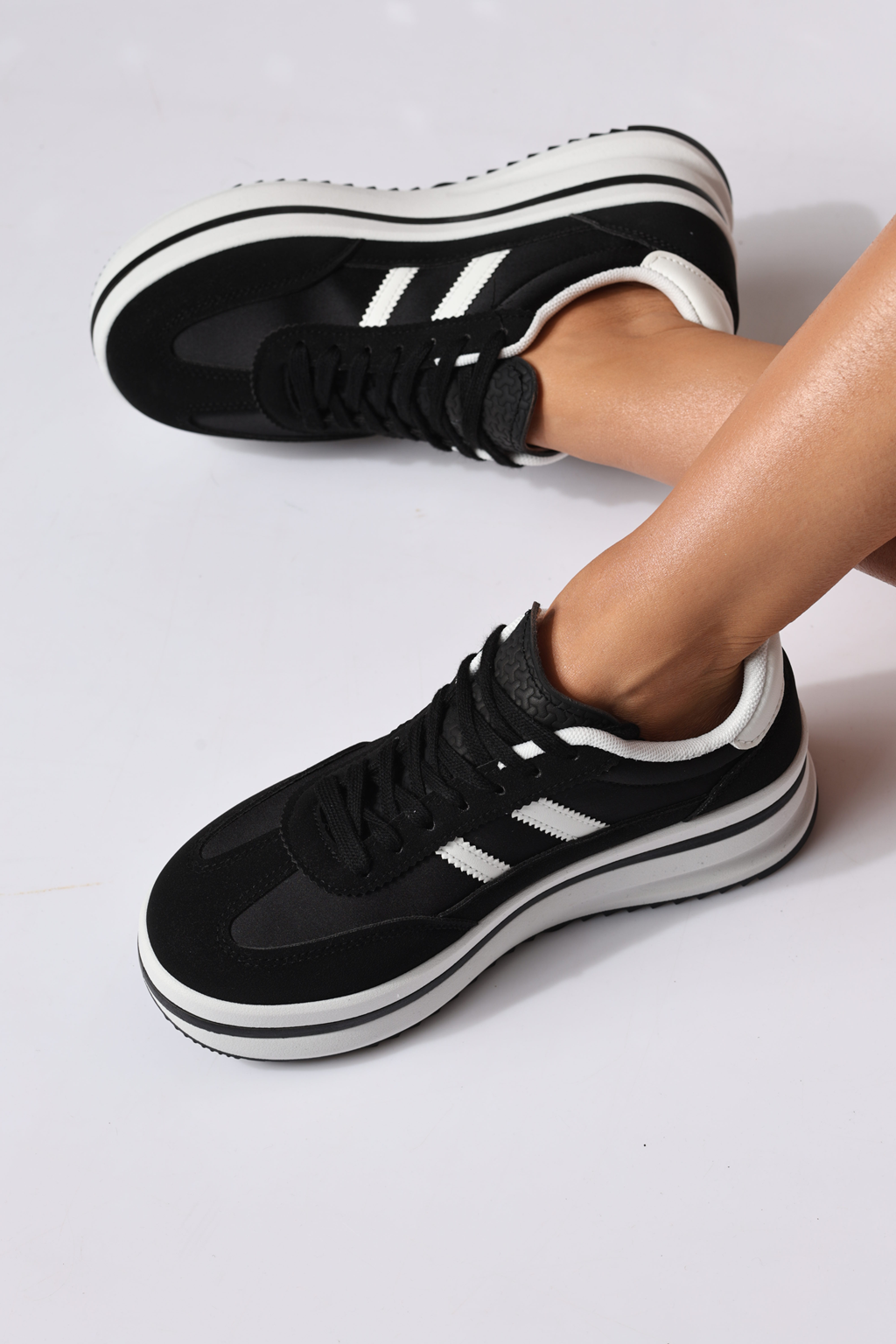 Adidasi dama negri din piele ecologica Diana2 #24477