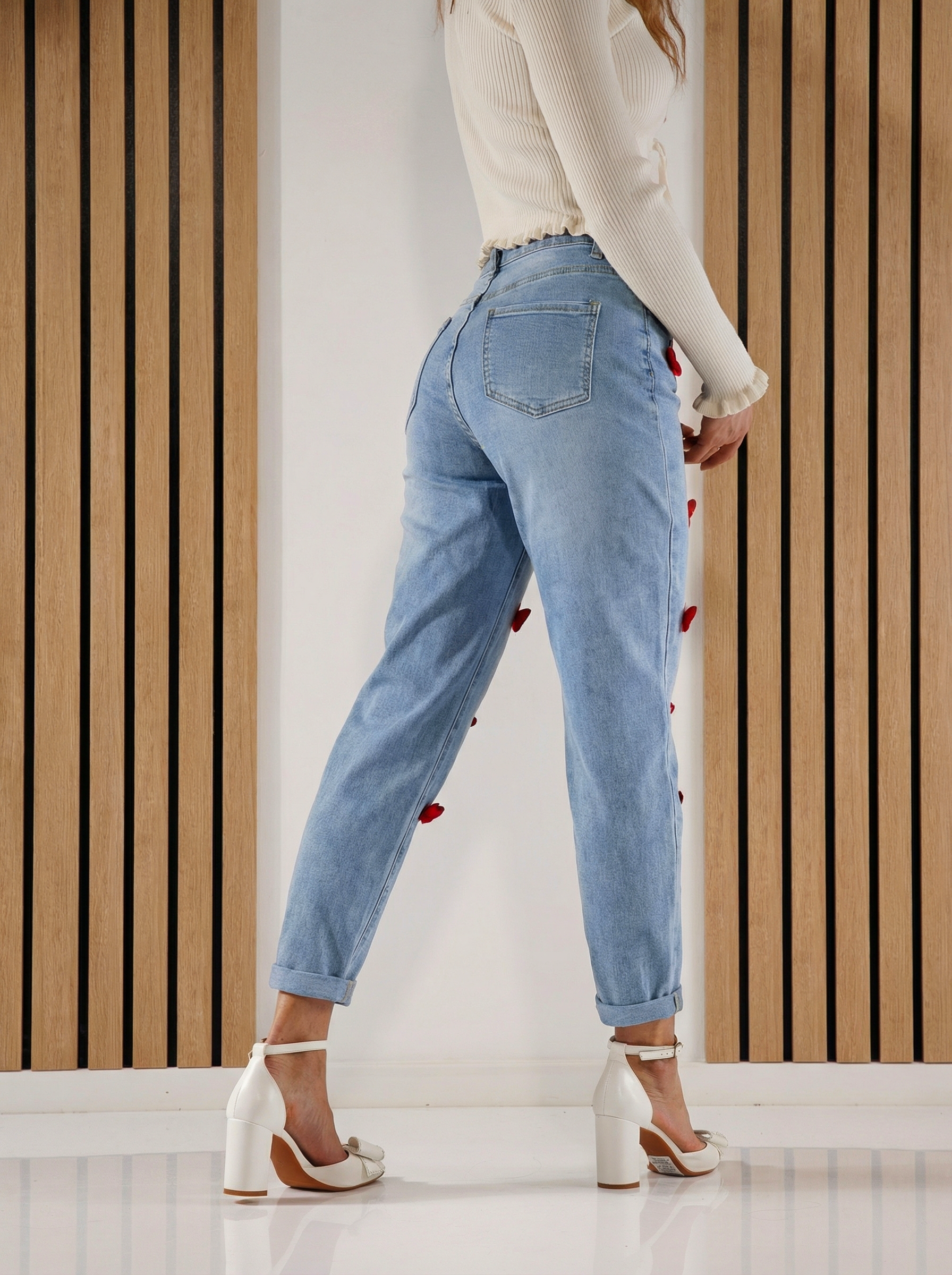 Blugi Baggy Fit Dama Giorgia Albastri #A1390