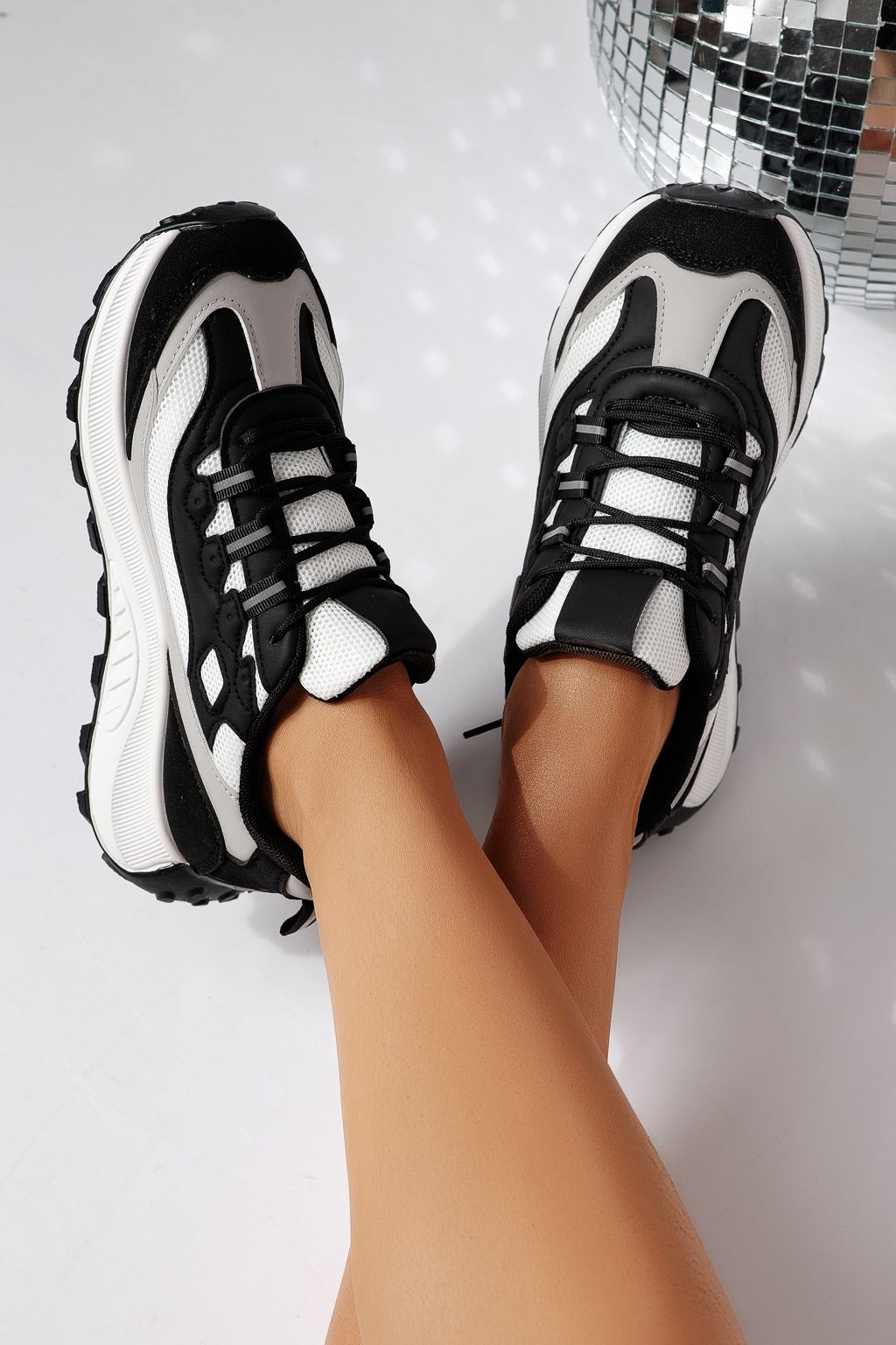 Adidasi dama negri din material textil Agatha #24412