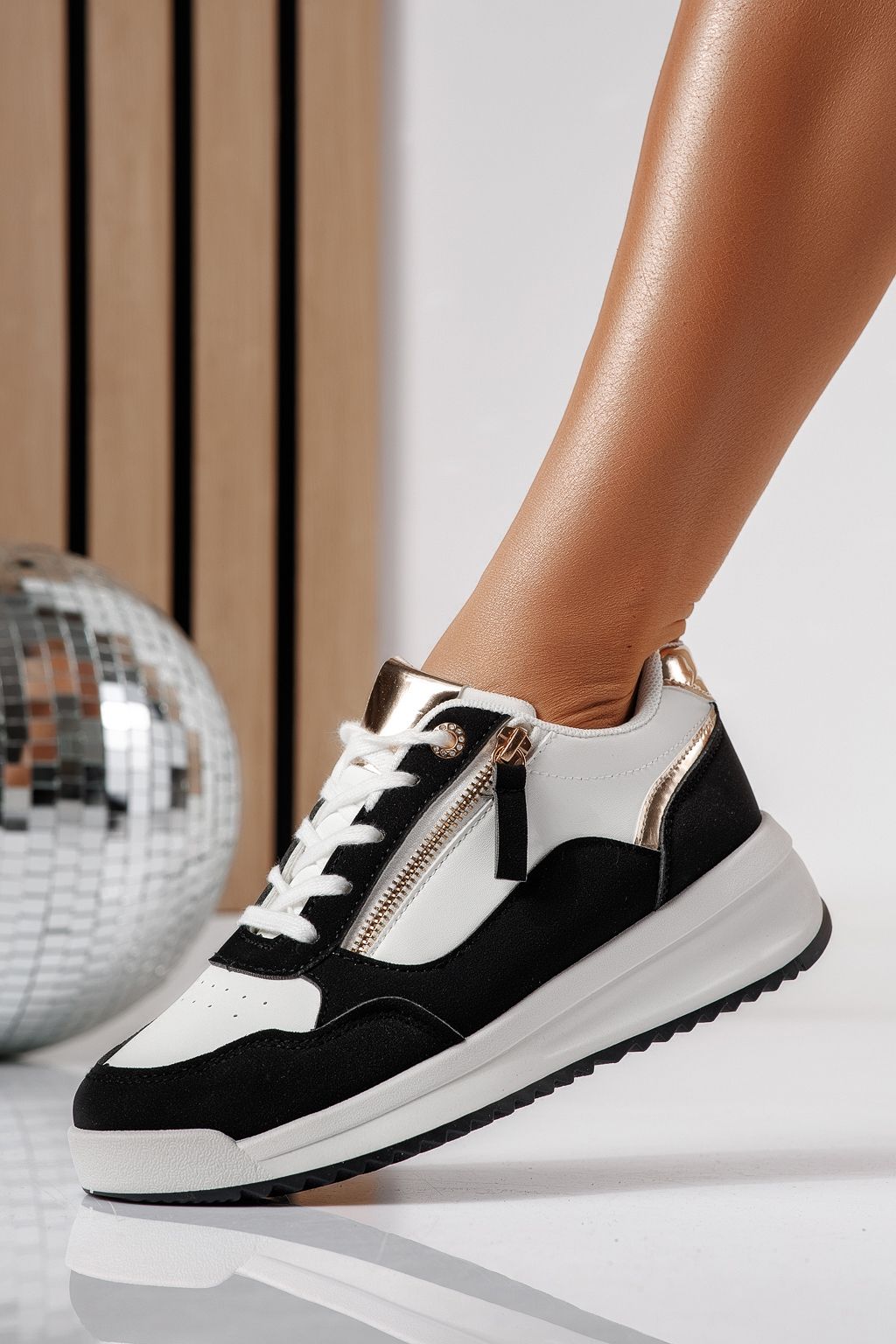 Adidasi dama negri din piele ecologica Alana #24417