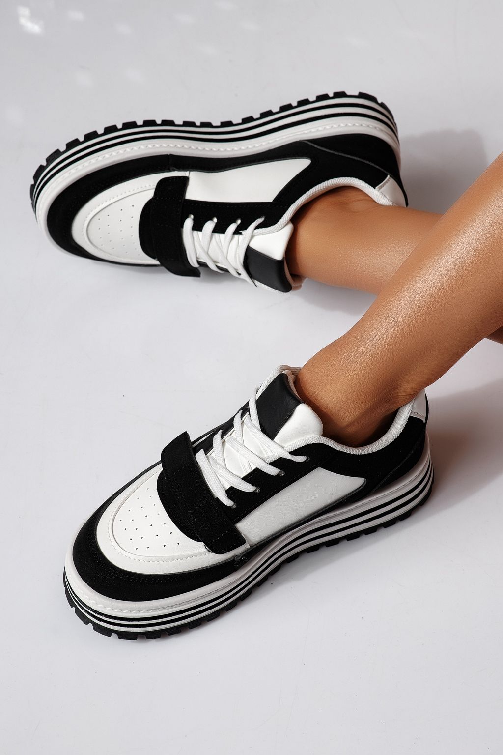 Adidasi dama albi din piele ecologica Tabitha #24454