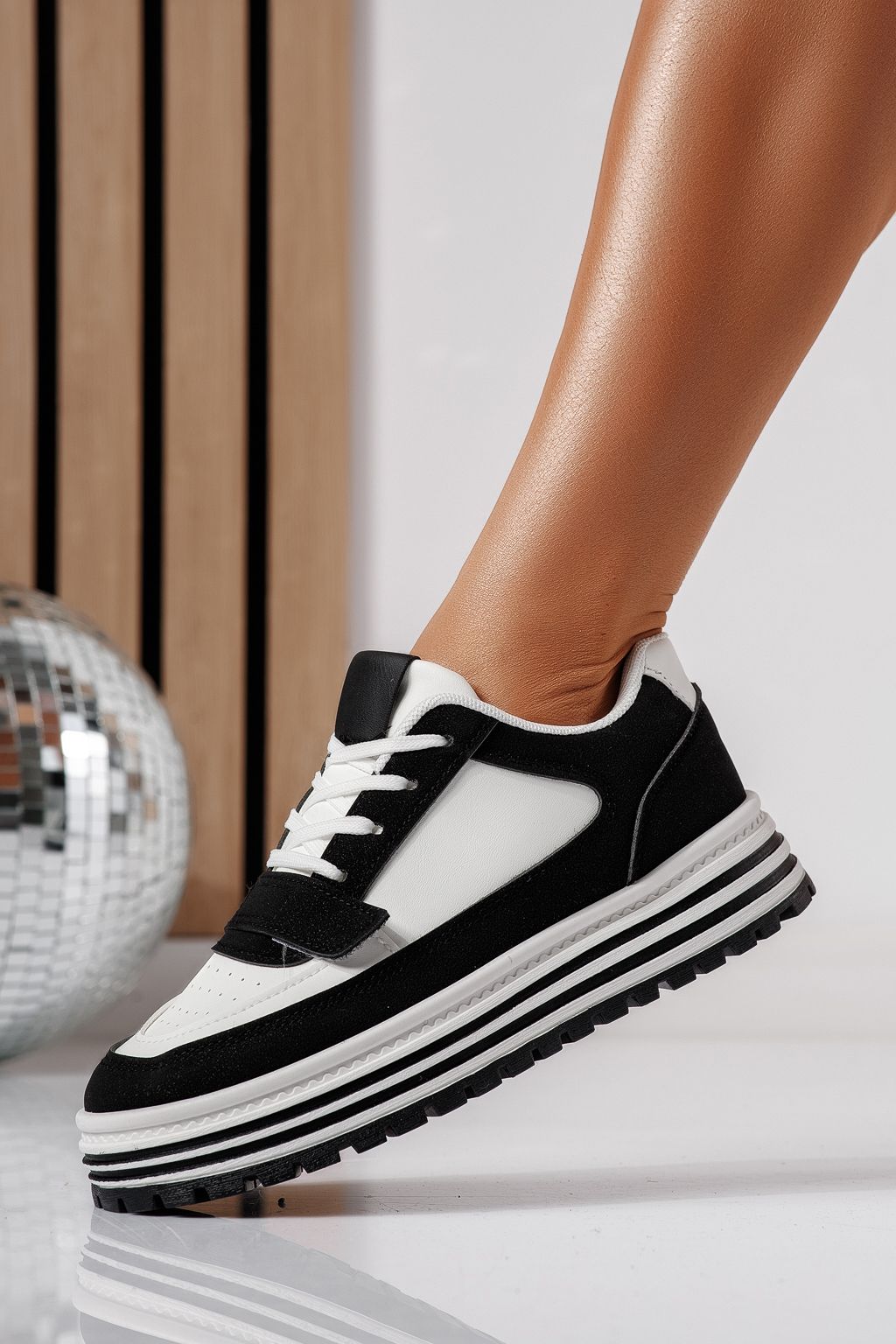 Adidasi dama albi din piele ecologica Tabitha #24454