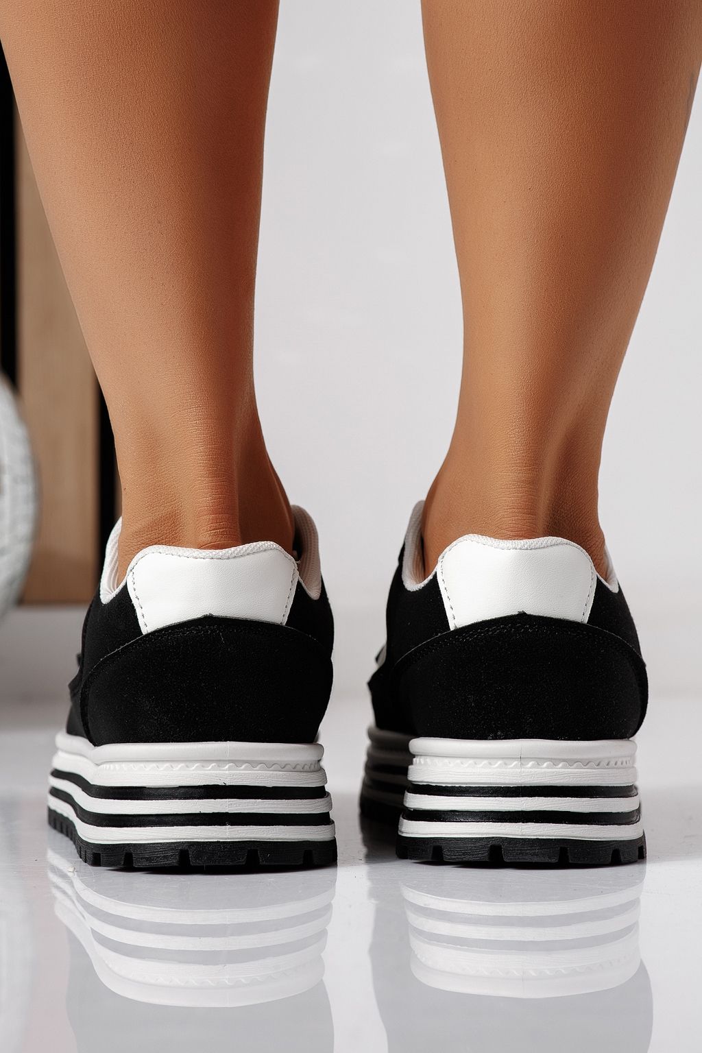 Adidasi dama albi din piele ecologica Tabitha #24454