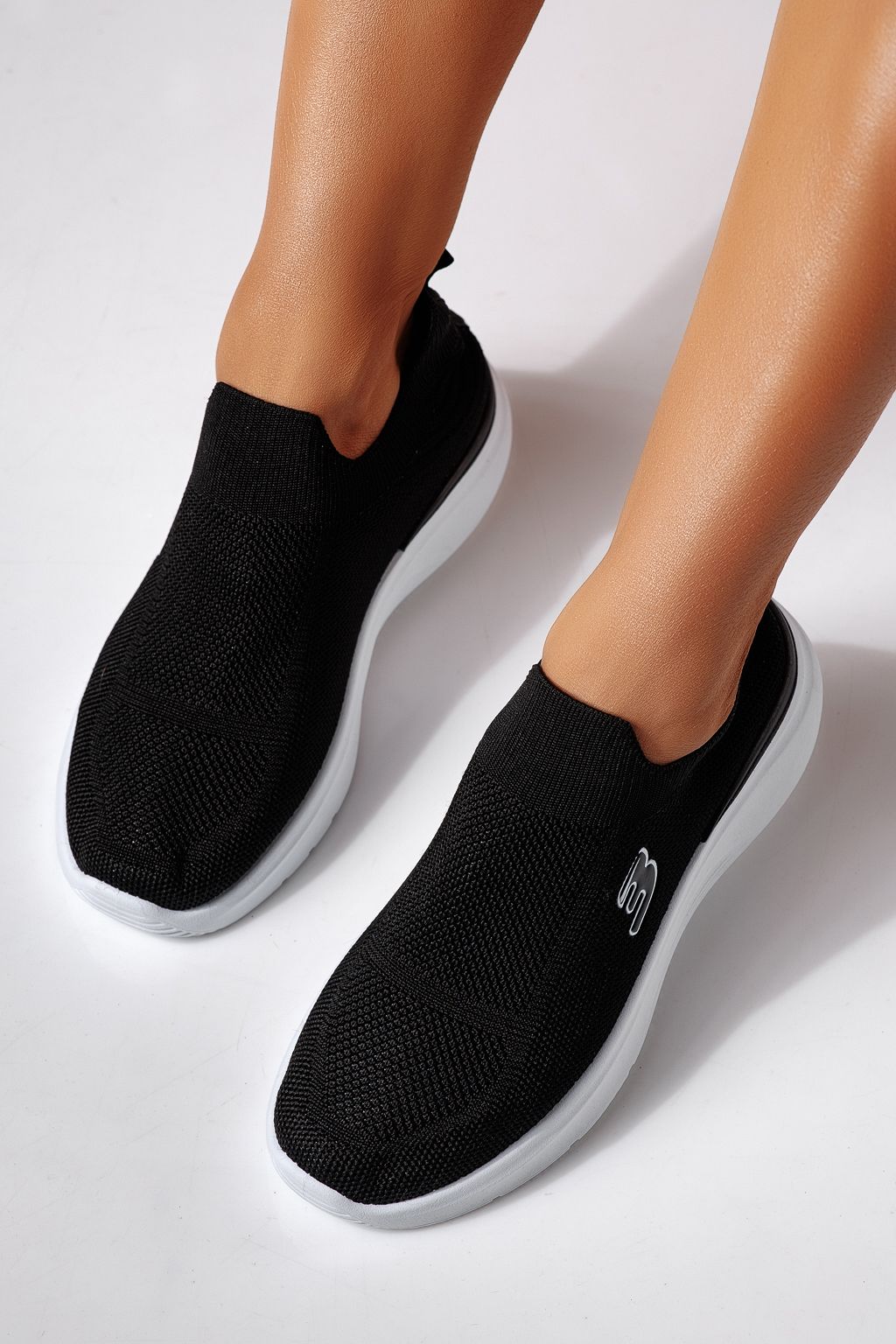 Adidasi dama negri din material textil Alona #24459