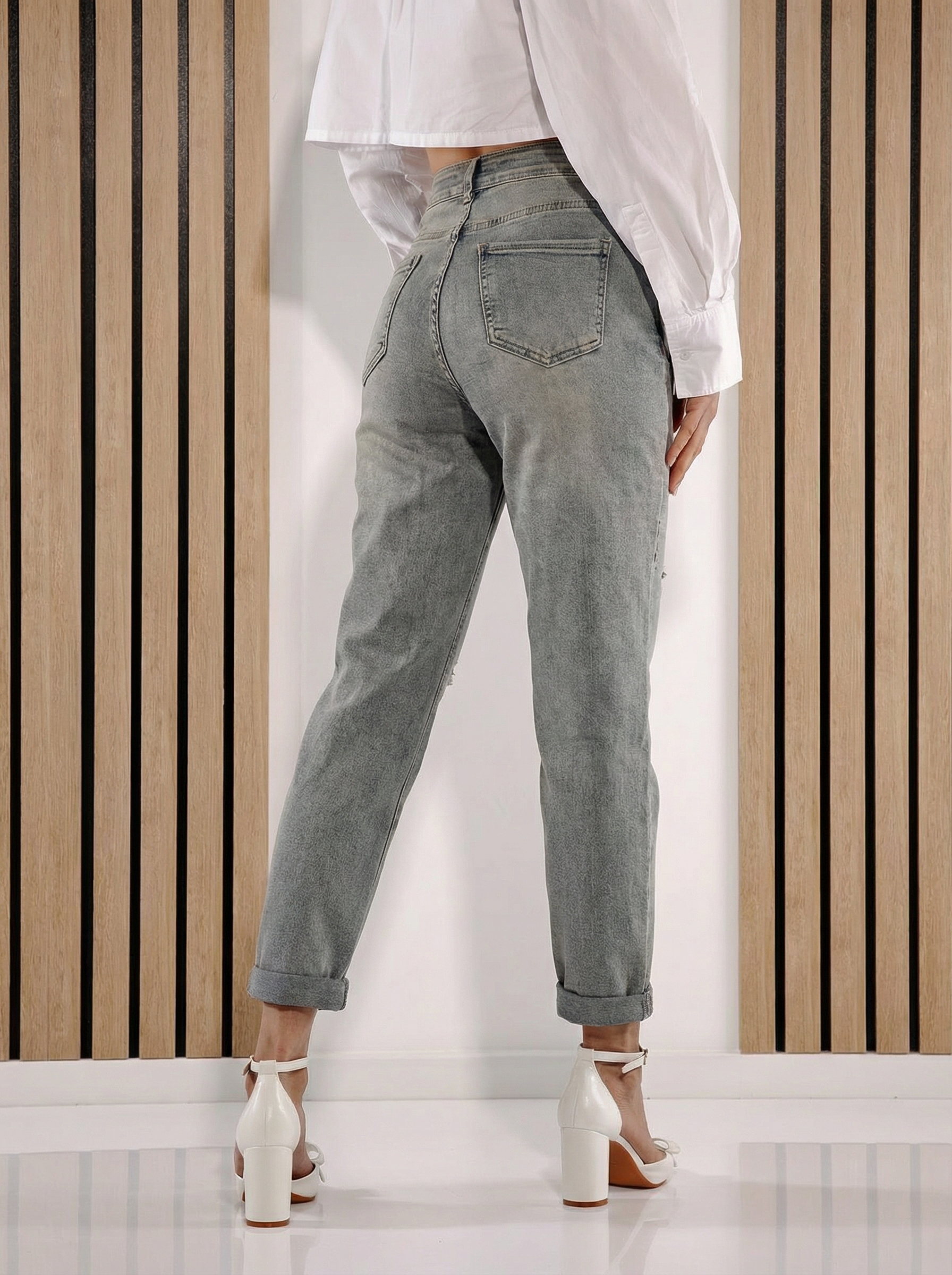 Blugi Baggy Fit Dama Savina Albastri #A1388