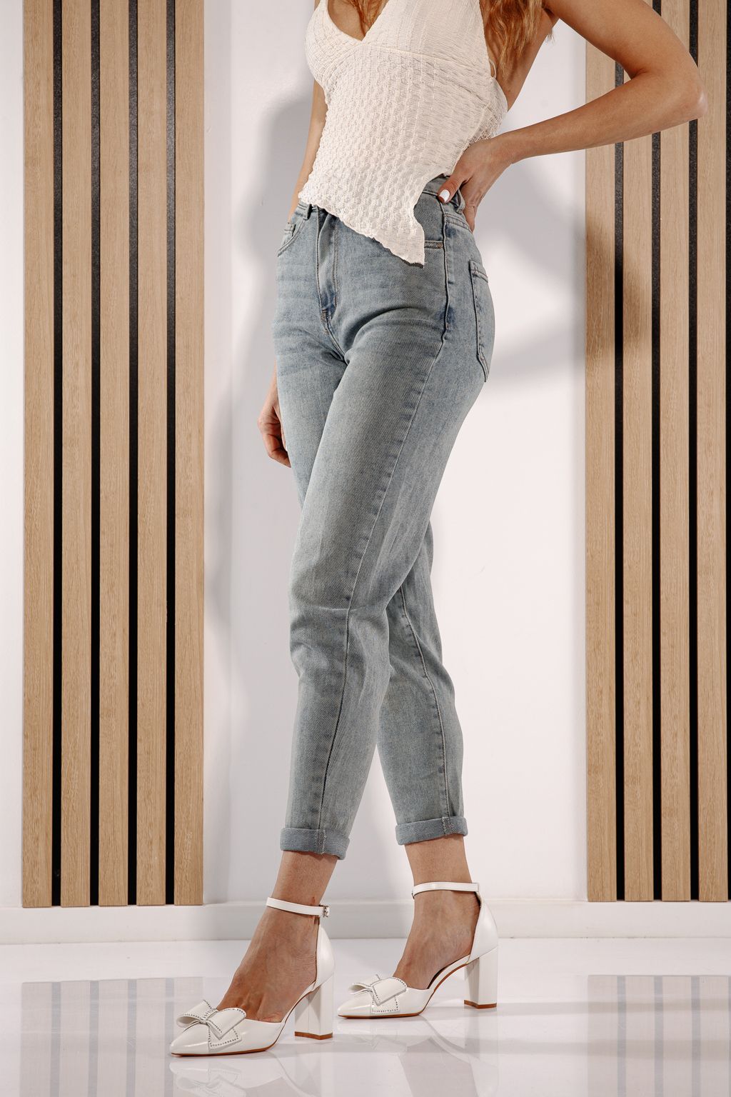 Blugi Baggy Fit Dama Olga Albastri #A1381