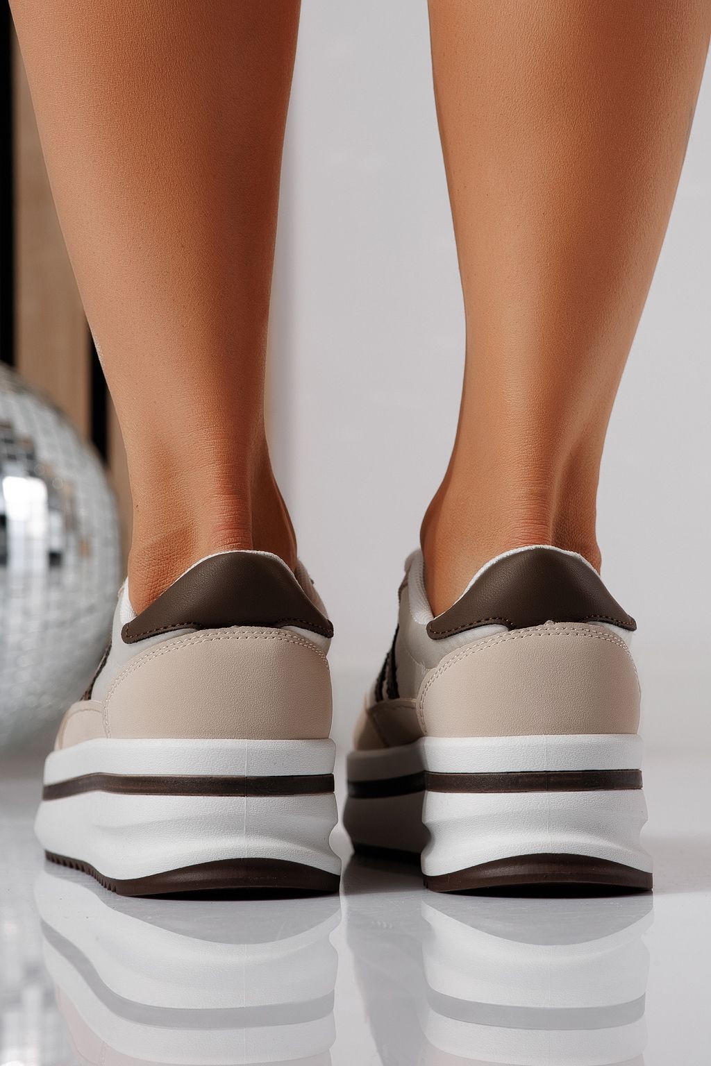 Adidasi dama bej din piele ecologica Diana2 #24475