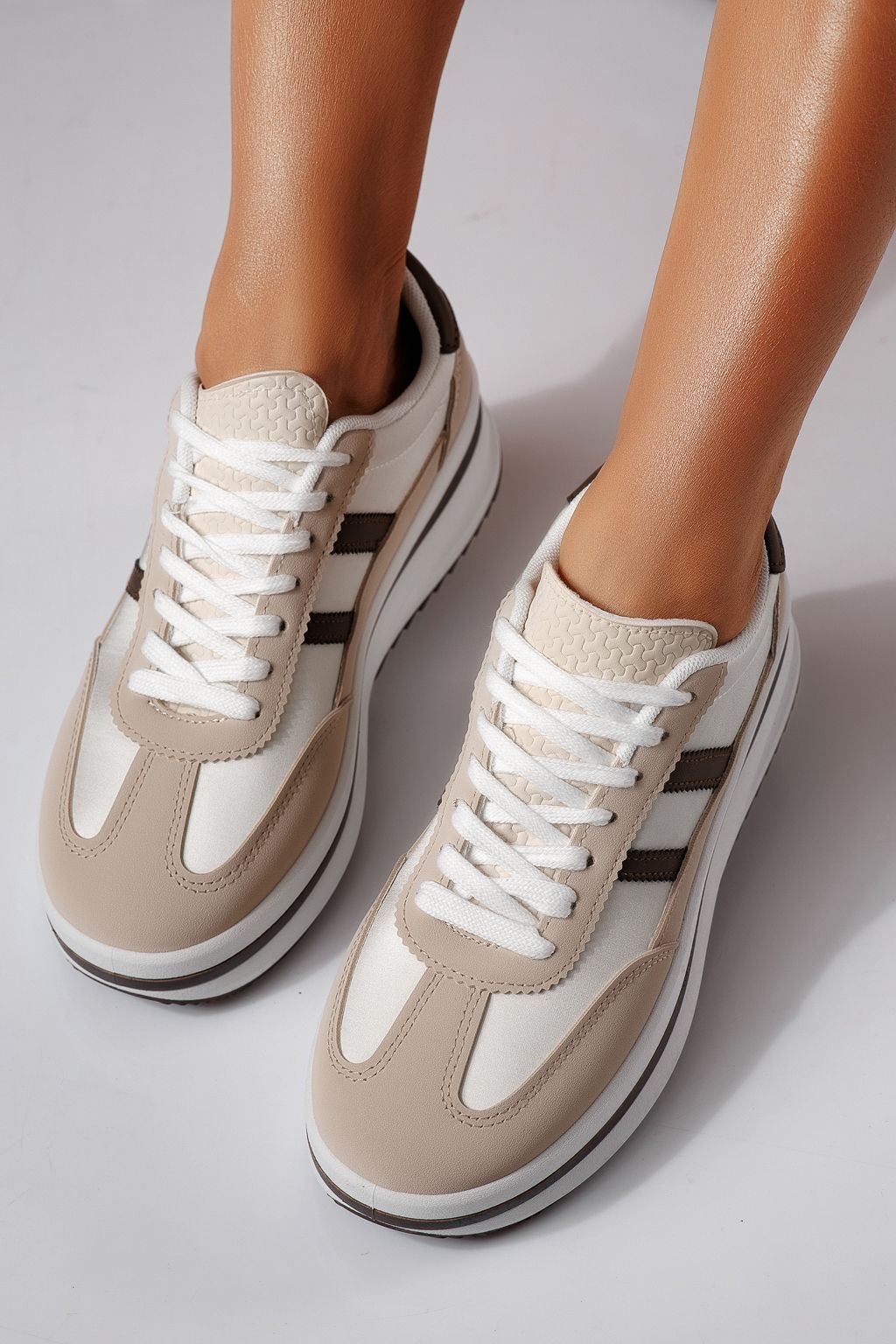 Adidasi dama bej din piele ecologica Diana2 #24475