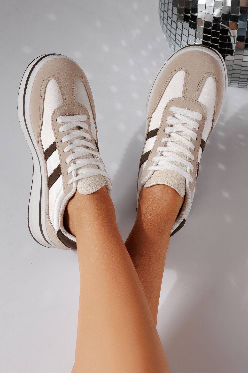 Adidasi dama bej din piele ecologica Diana2 #24475