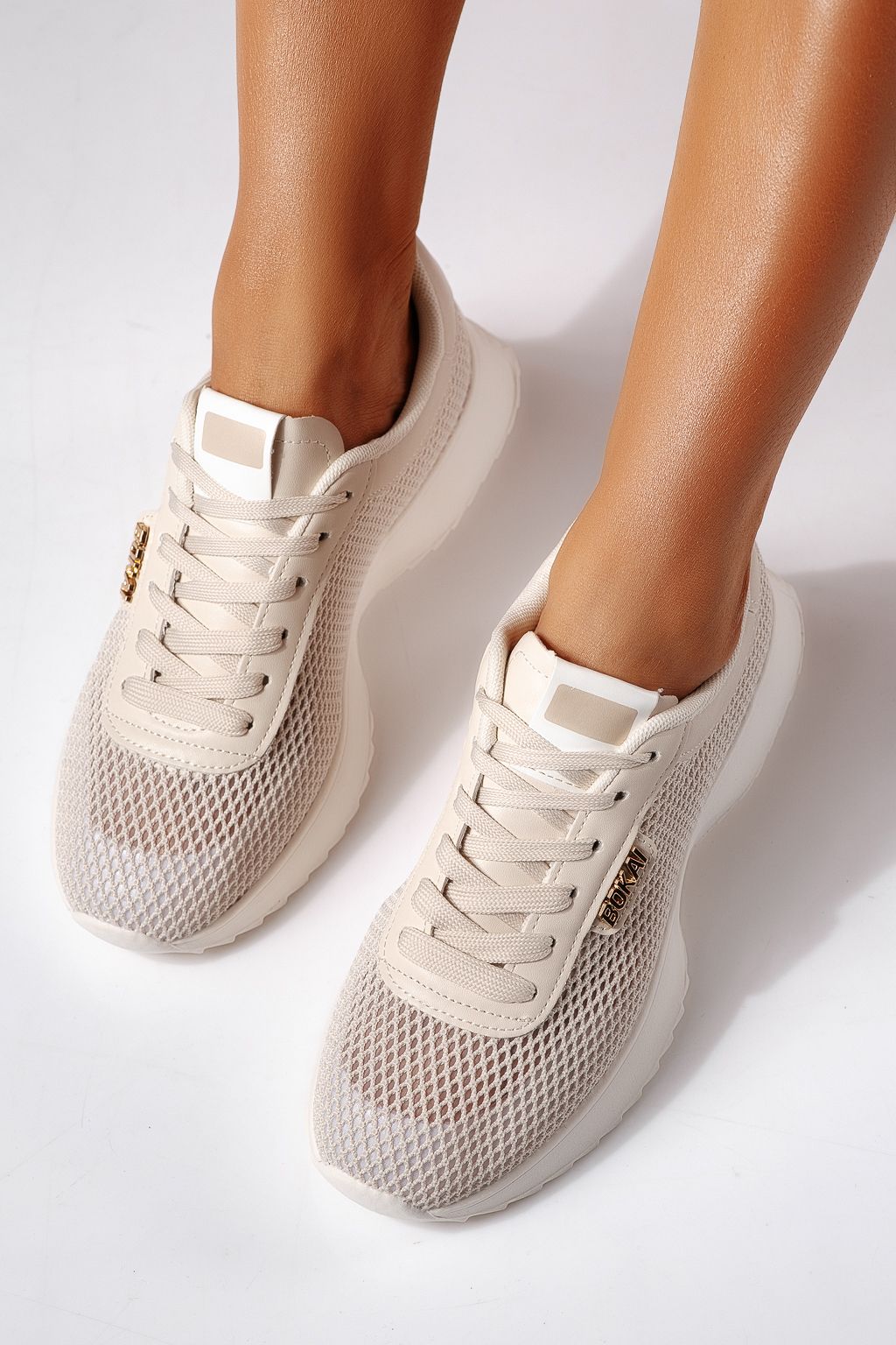 Adidasi dama bej din material textil Elah #24462