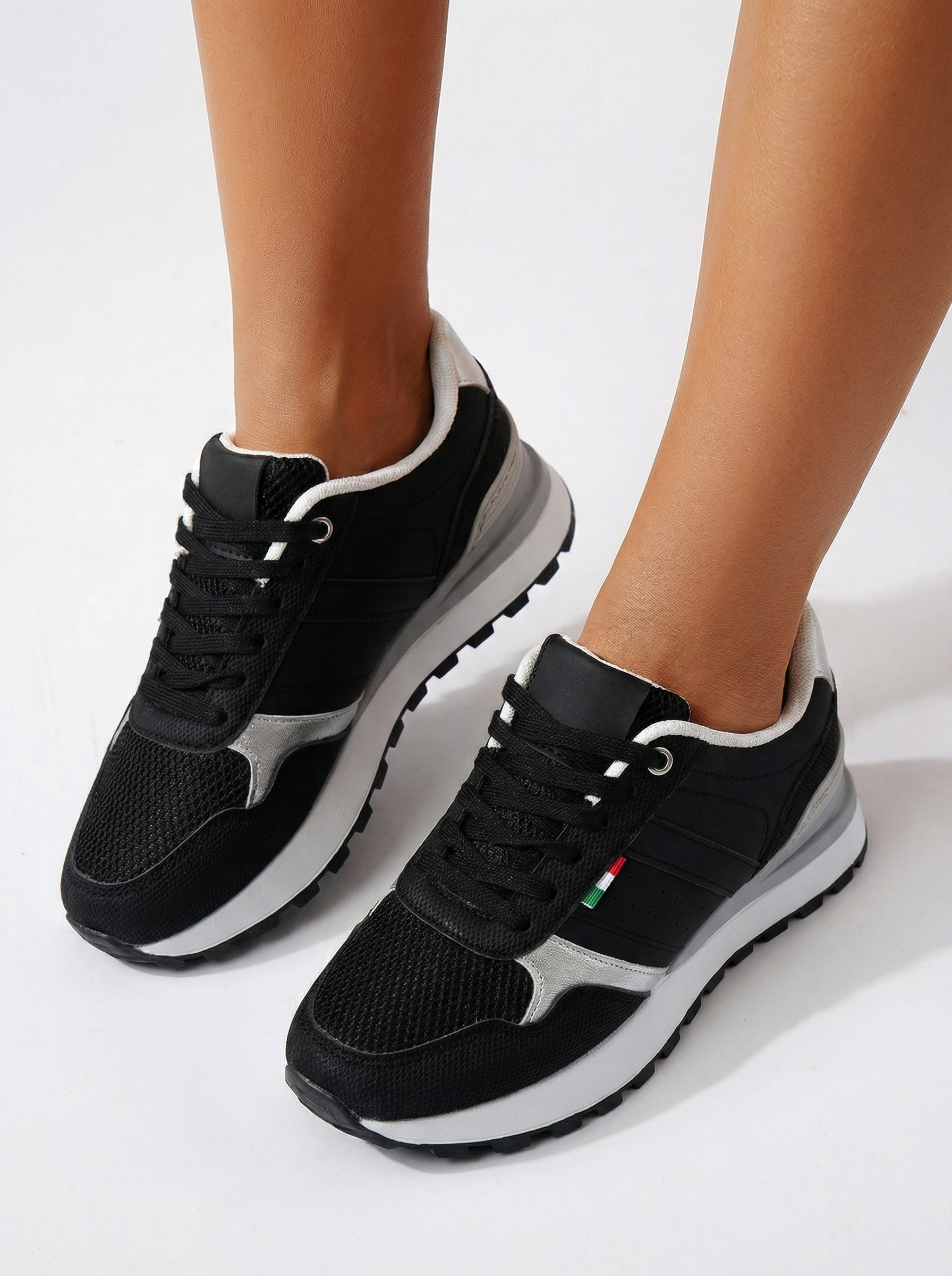 Adidasi dama negri din piele ecologica Zhanna #24508