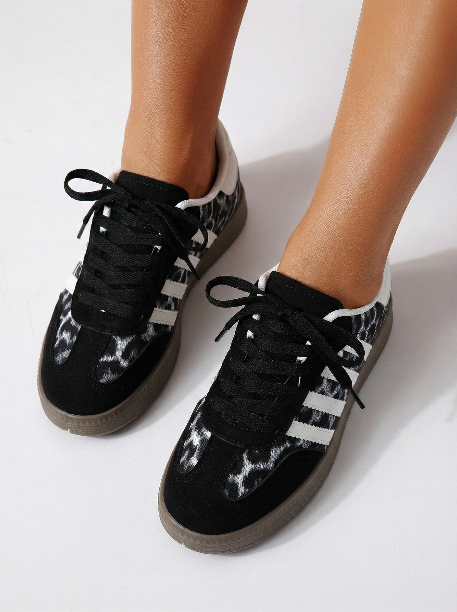 Adidasi dama albi din piele ecologica intoarsa Liza #24503