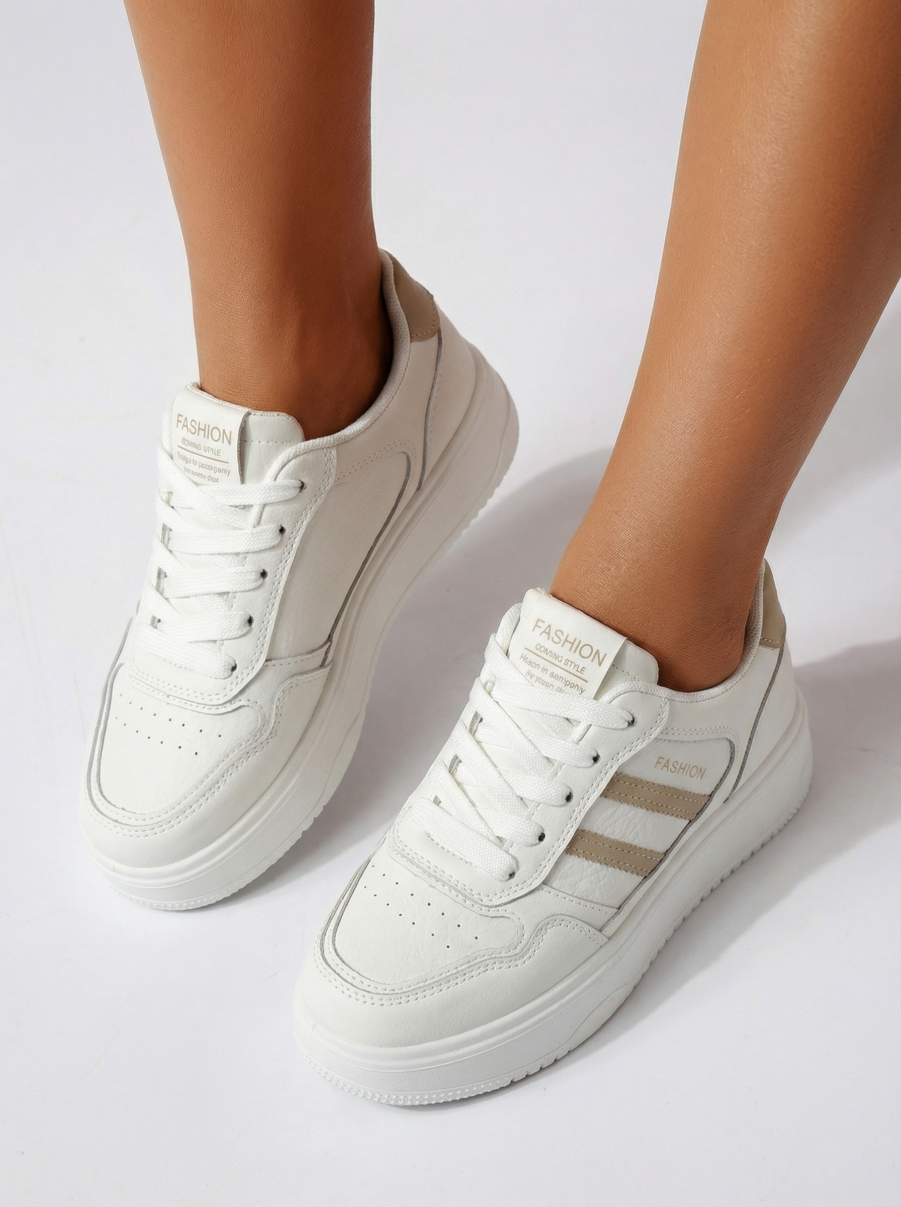 Adidasi dama bej din piele ecologica Ekaterina #24498