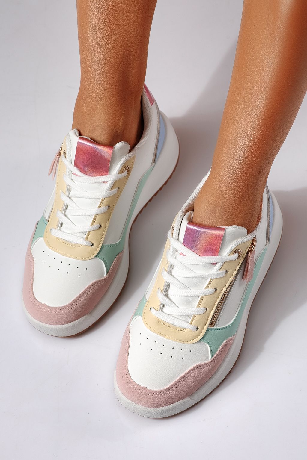 Adidasi dama multicolor din piele ecologica Alana #24415