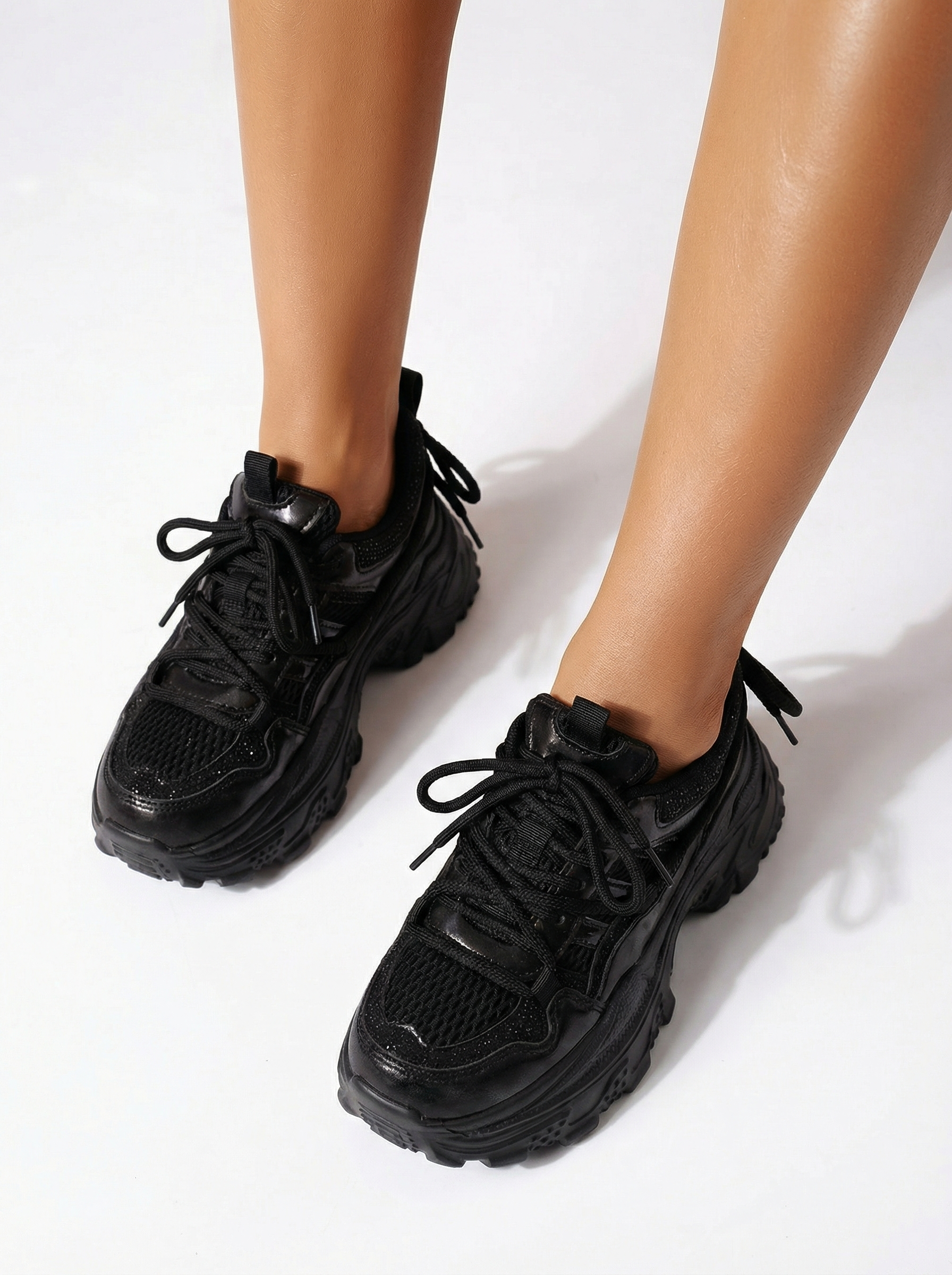 Adidasi dama negri din material textil Ianca #24514