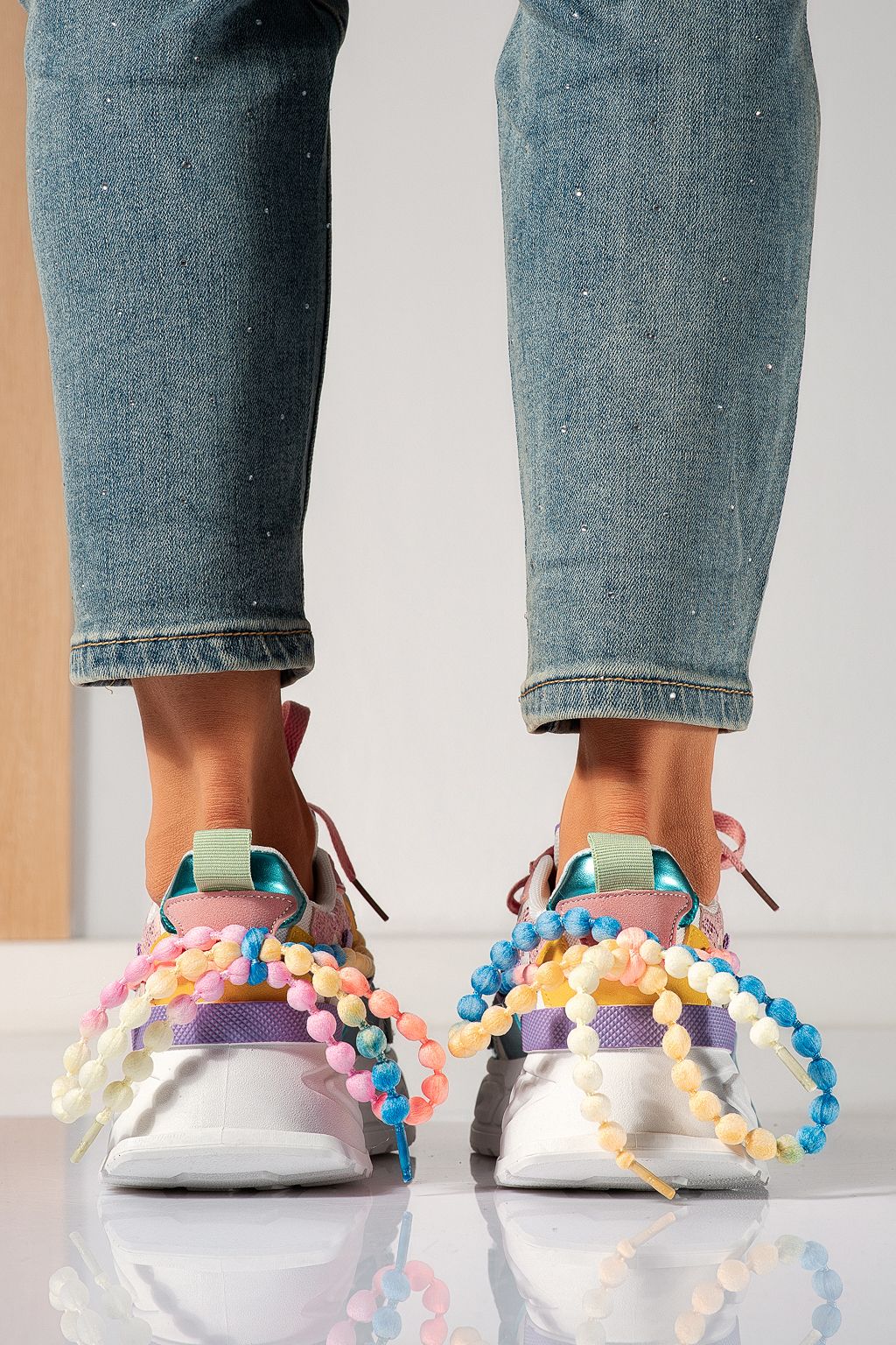 Adidasi dama multicolor din piele ecologica Maddy #24531