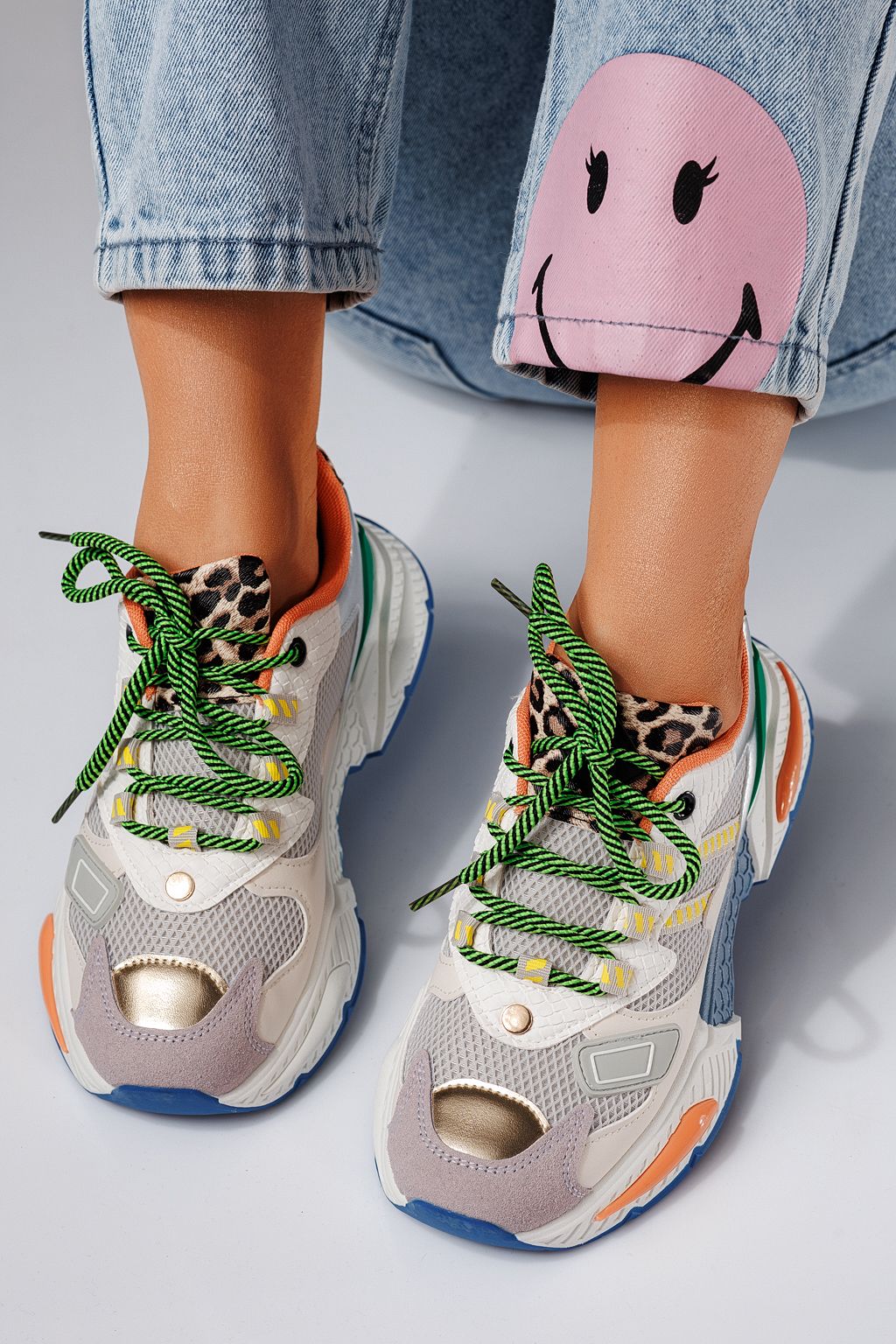 Adidasi dama leopard din piele ecologica Devi #24546