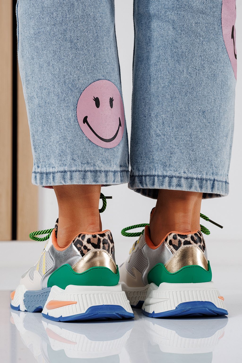 Adidasi dama leopard din piele ecologica Devi #24546